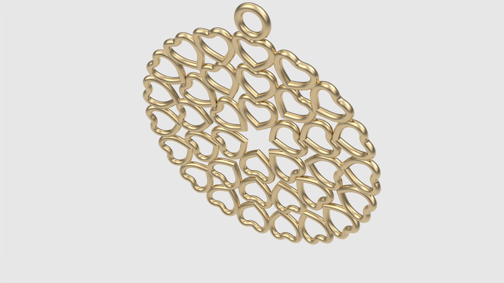 Intricate Heart Pattern Love Pendant JDBCo 3D print model_25