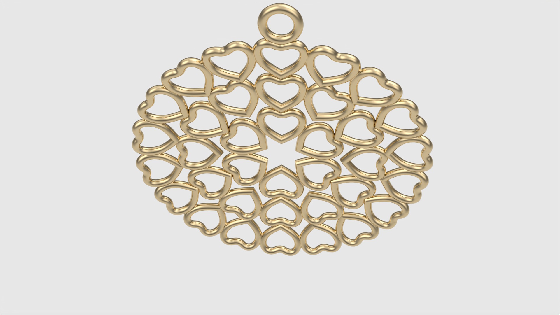 Intricate Heart Pattern Love Pendant JDBCo 3D print model_26
