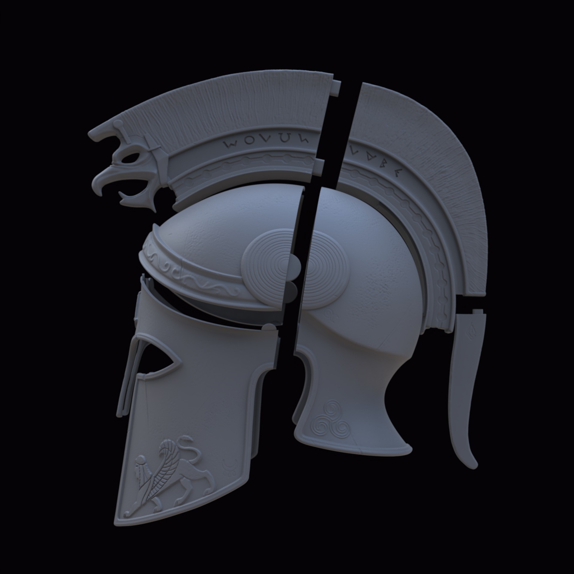 Helm of the Fearless 3D print model_14