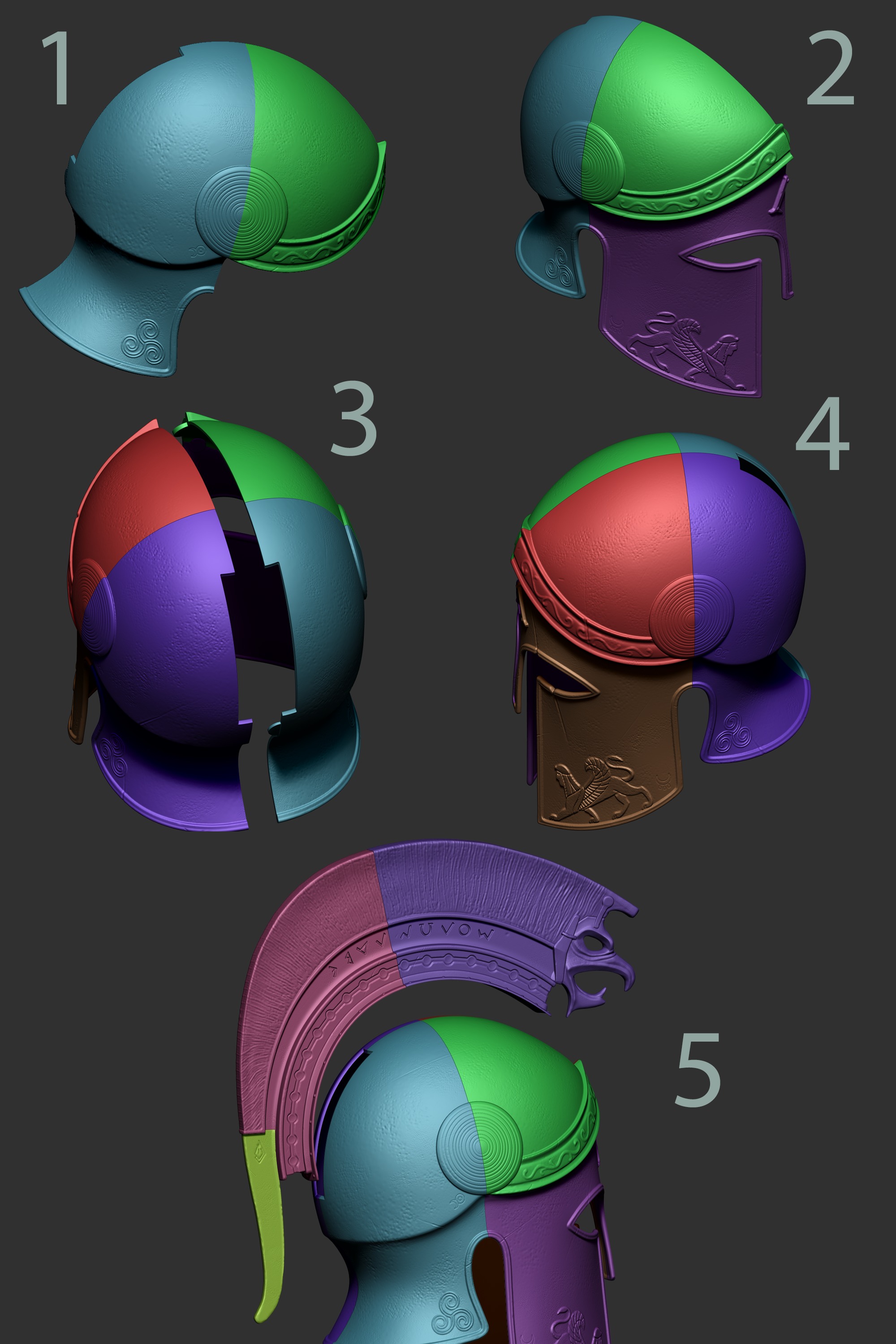 Helm of the Fearless 3D print model_4