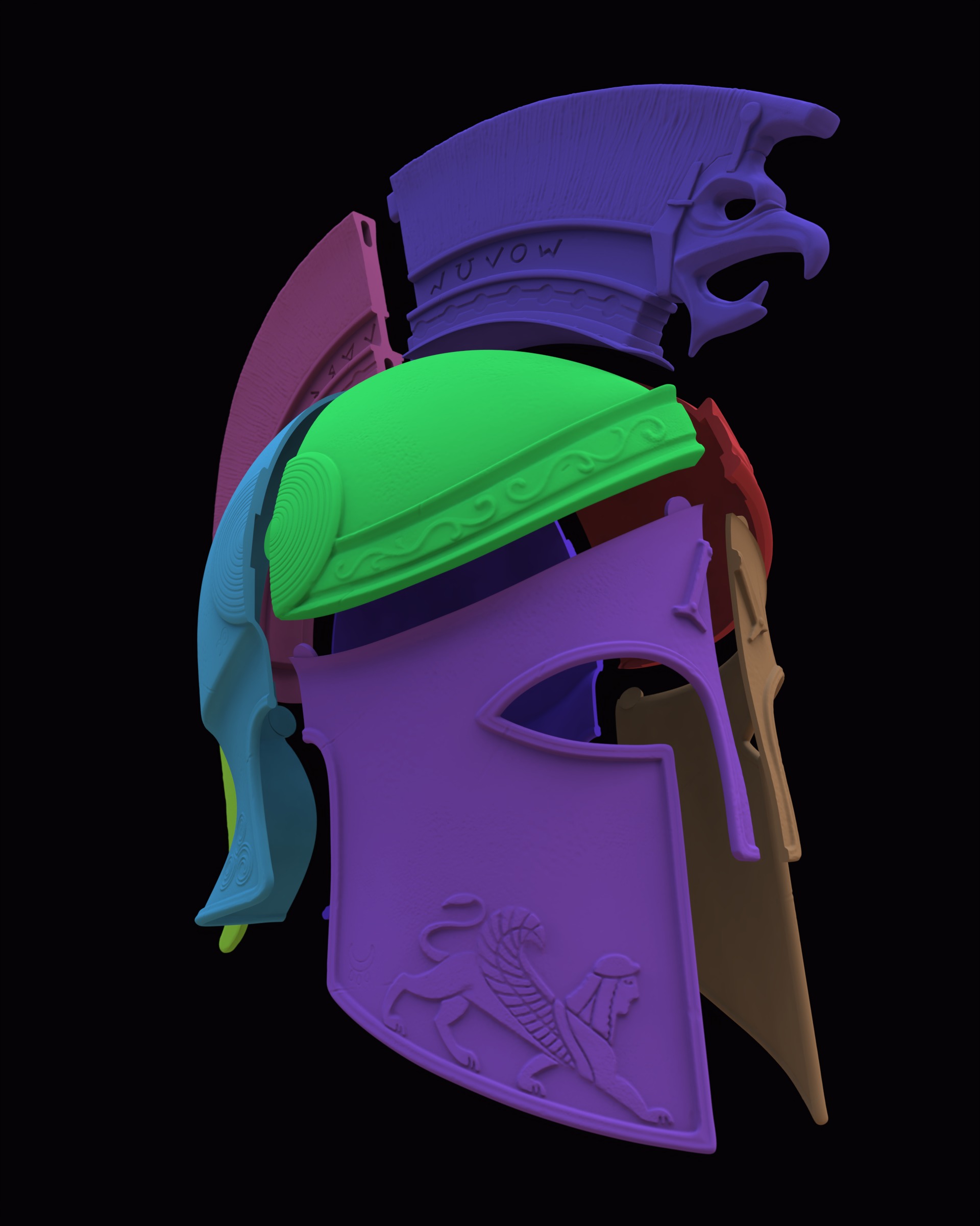Helm of the Fearless 3D print model_7