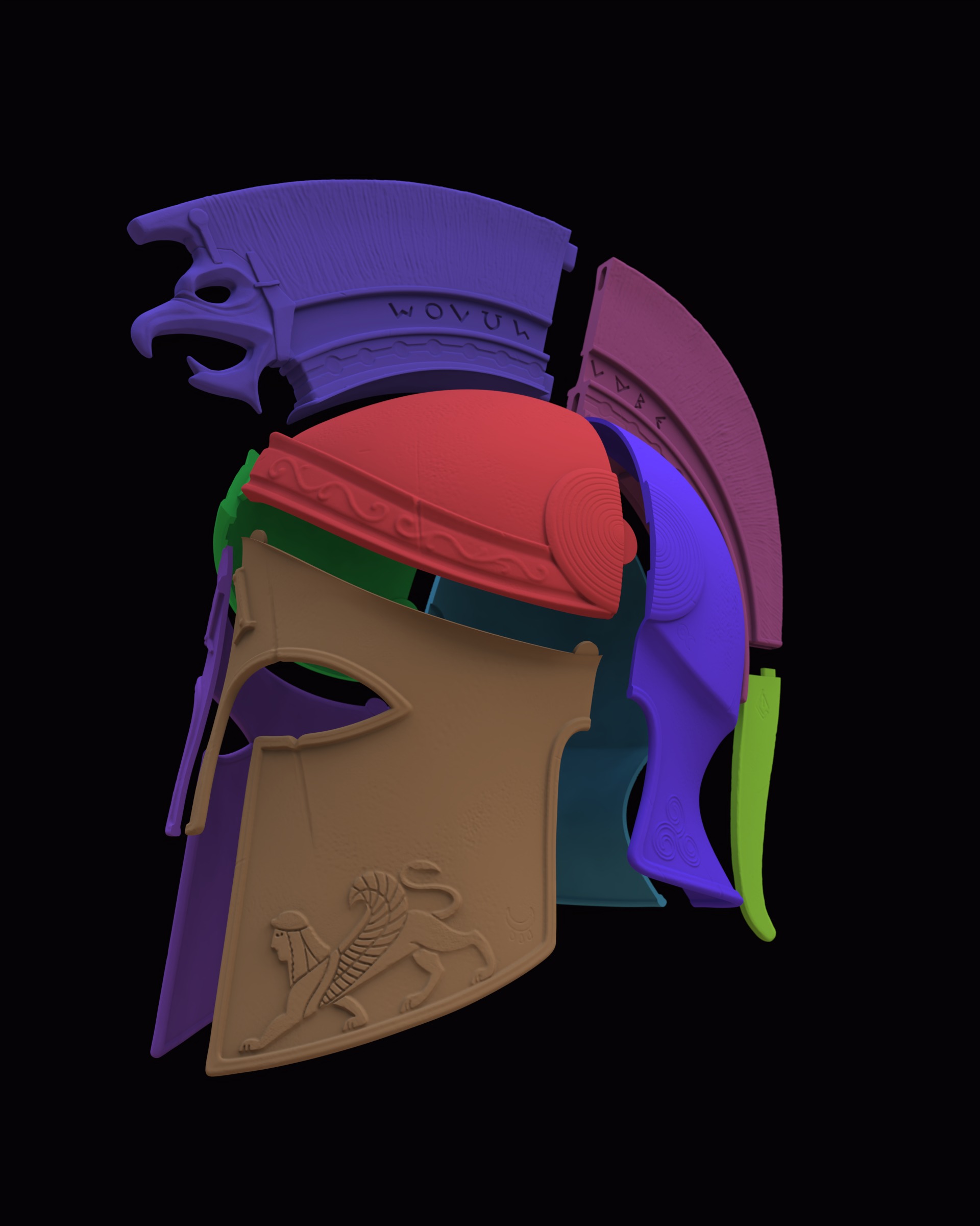 Helm of the Fearless 3D print model_2