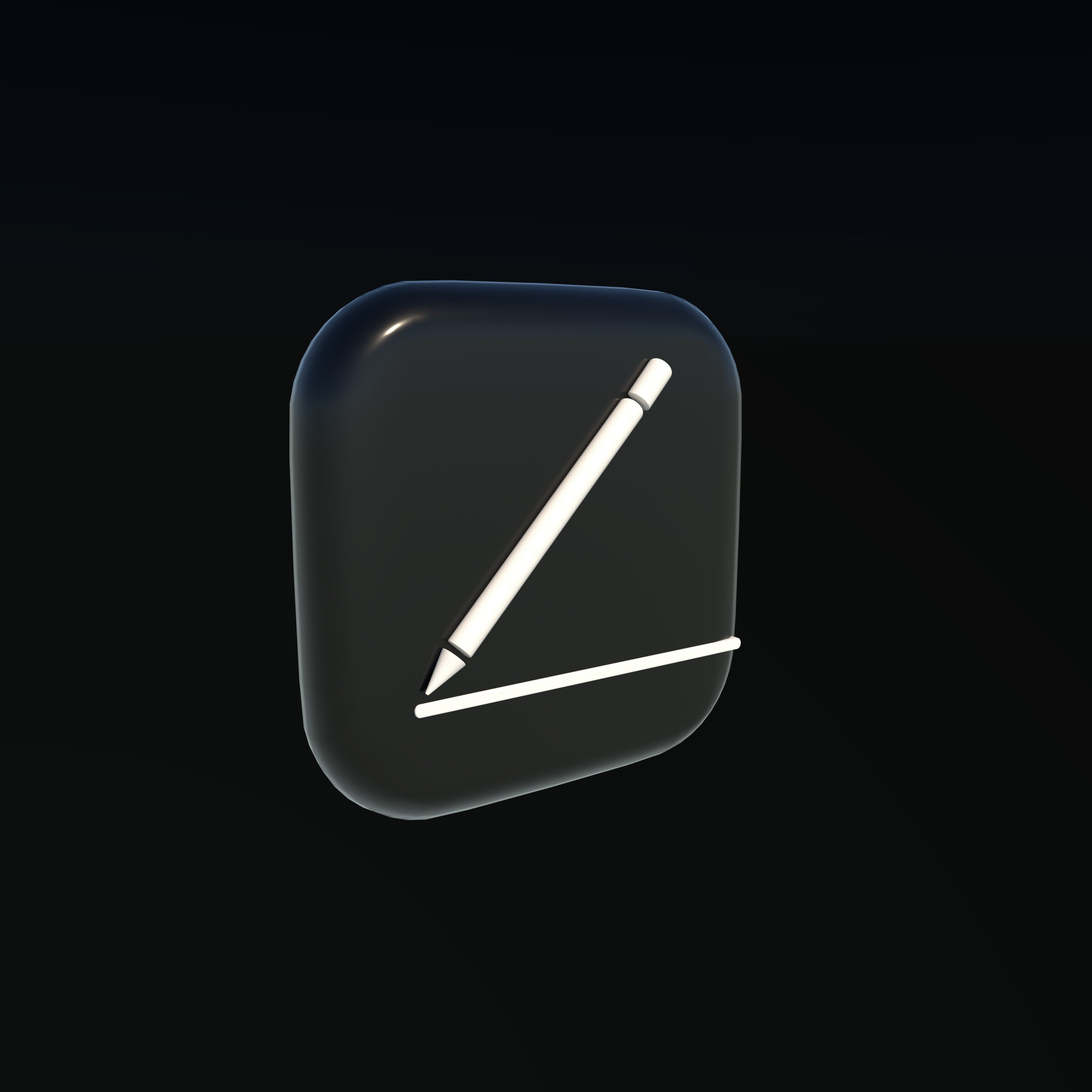 note book icon 3D model_6