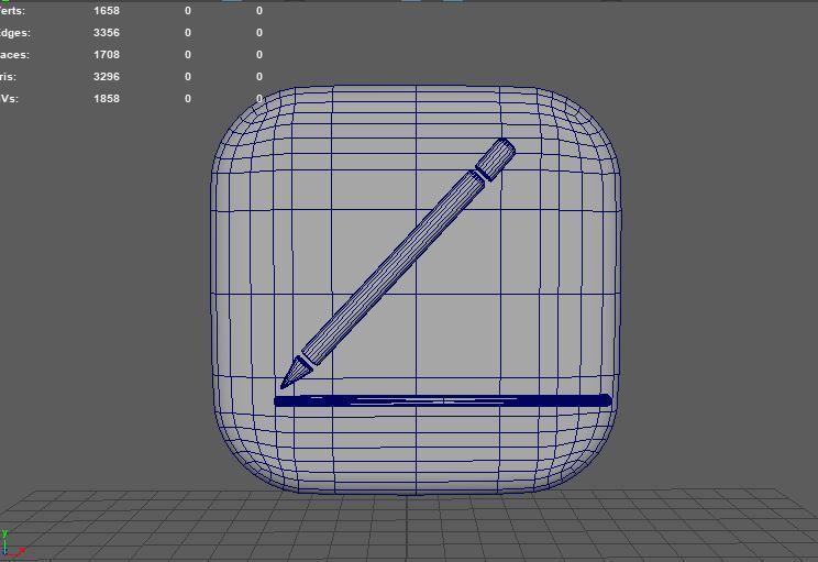 note book icon 3D model_9
