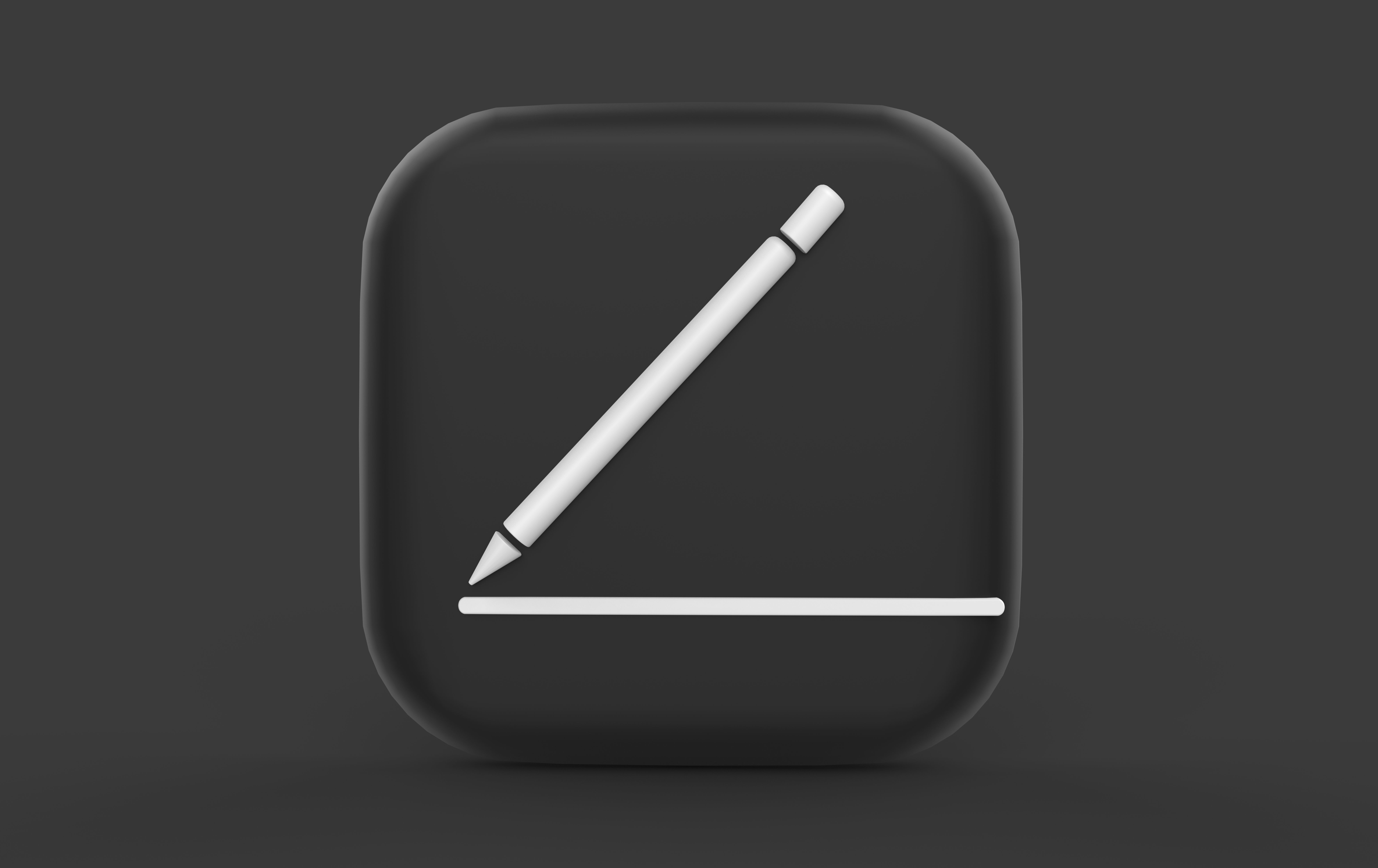 note book icon 3D model_2