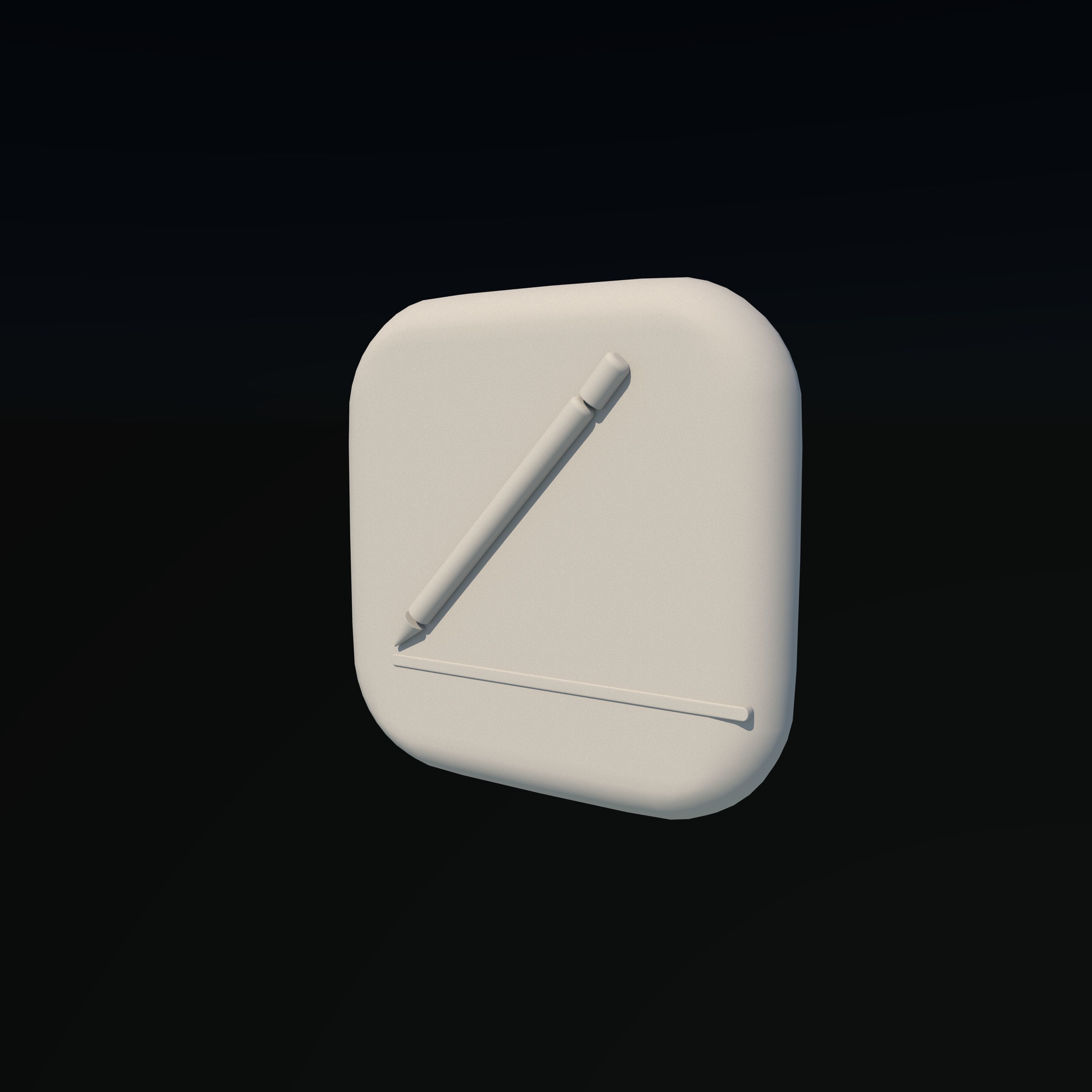 note book icon 3D model_5