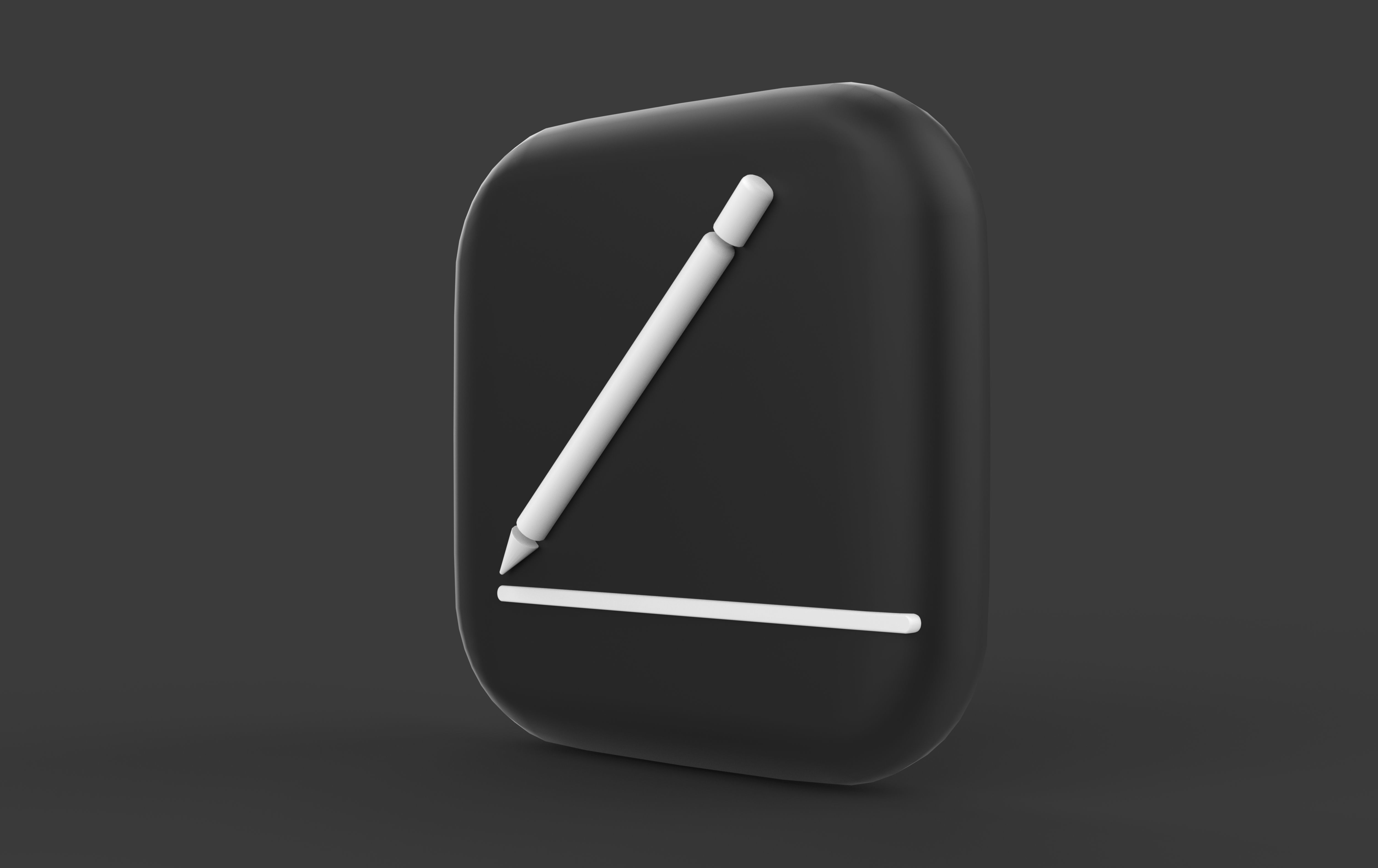 note book icon 3D model_3