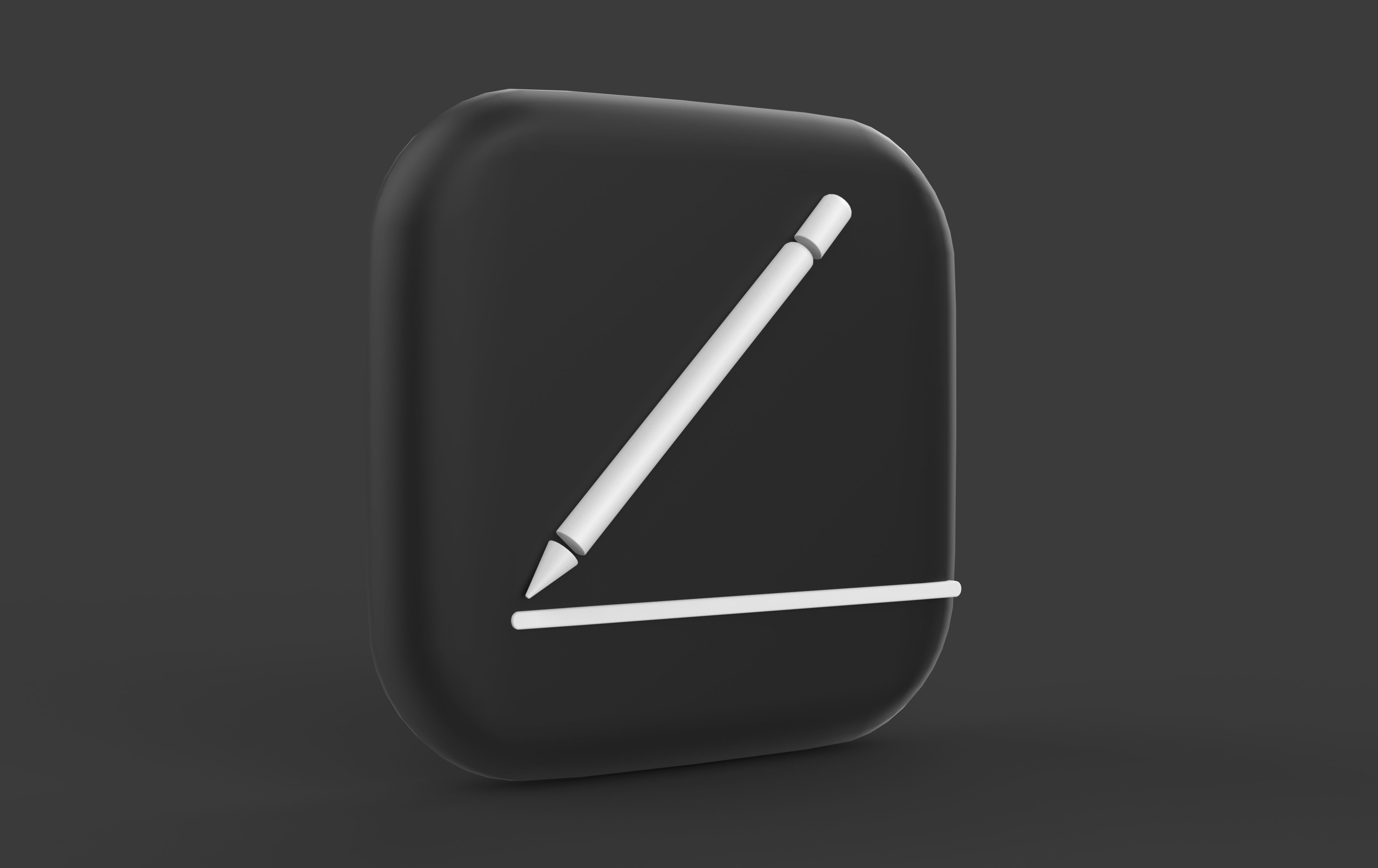 note book icon 3D model_4