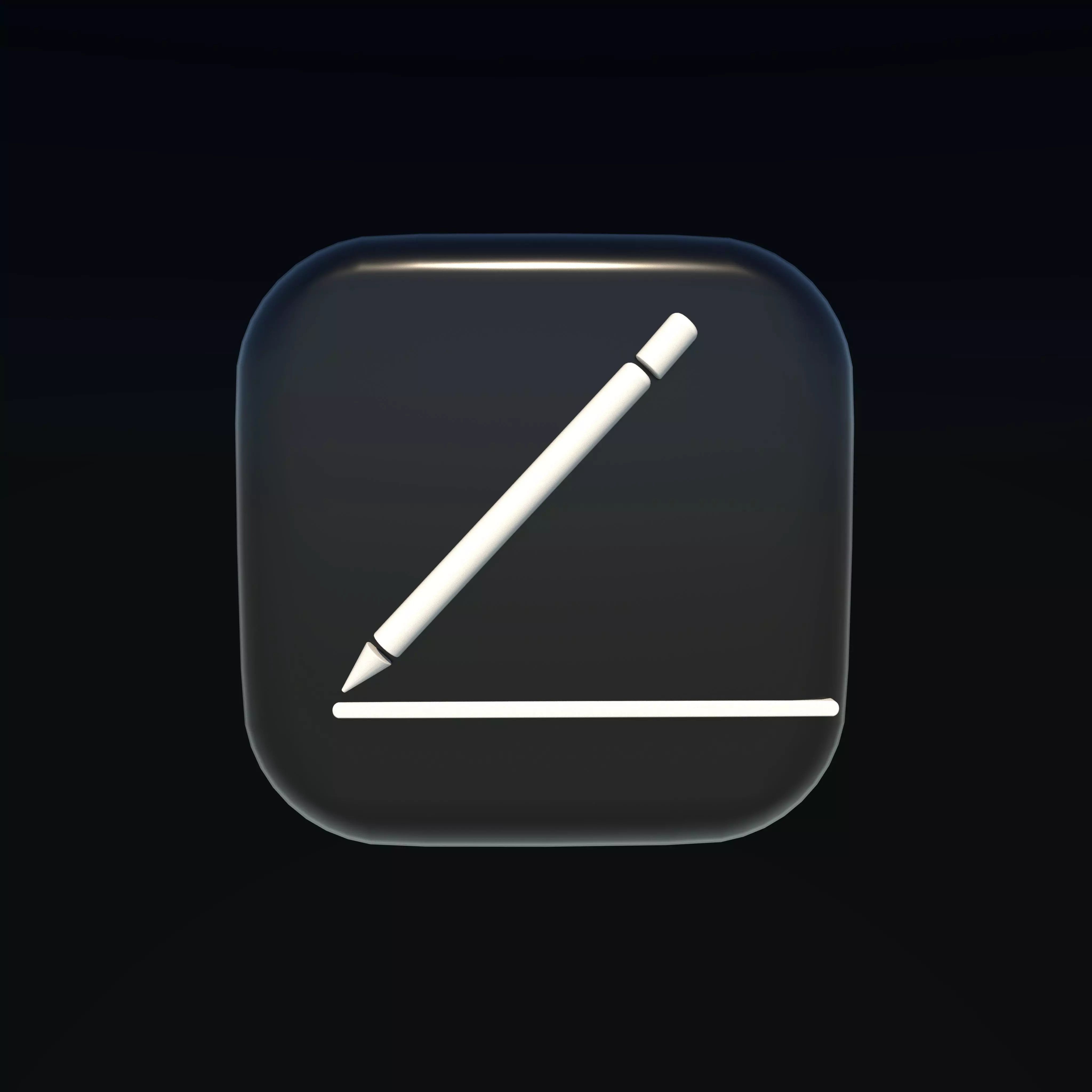 note book icon 3D model_0