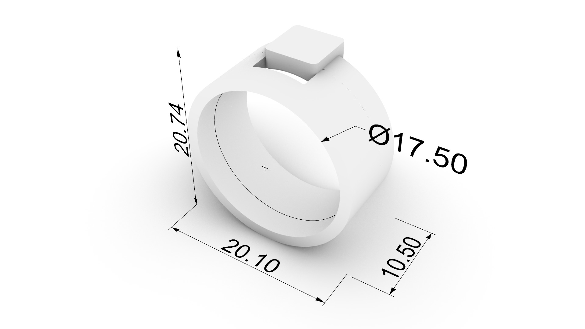 Minimalistic Simple Fashion Ring JDBCo 3D print model_1