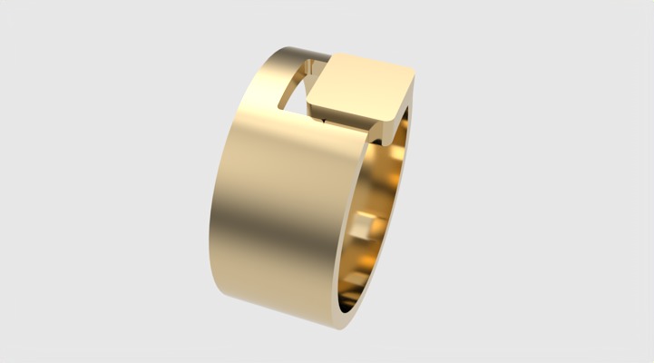 Minimalistic Simple Fashion Ring JDBCo 3D print model_30