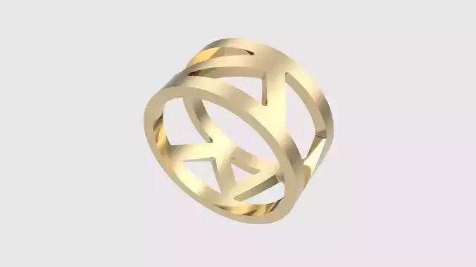 Minimalistic Geometric Fashion Ring JDBCo