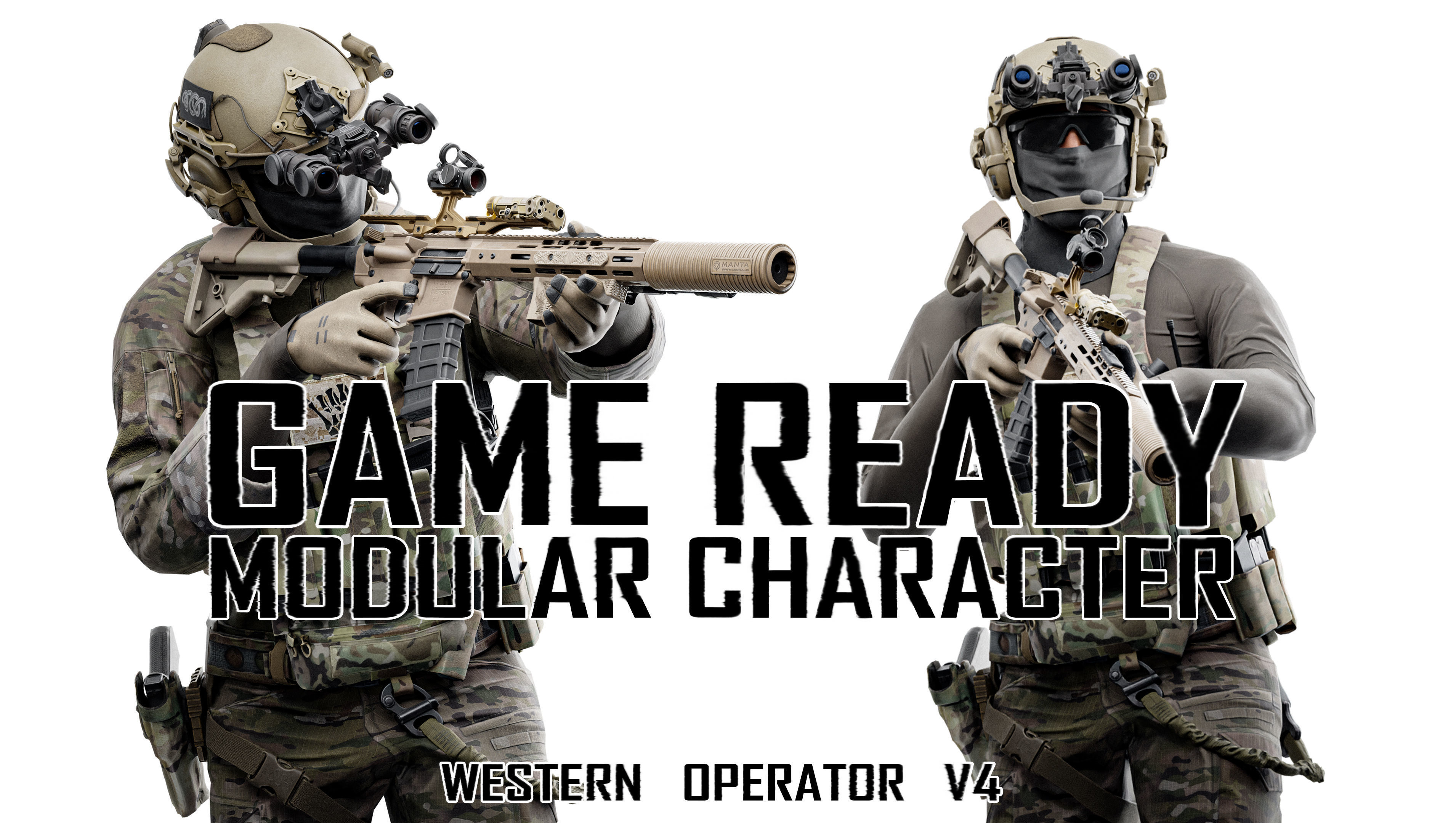GAME READY RIGGED WESTERN SPECIAL OPERATIONS CHARACTER V4 Low-poly 3D model_0