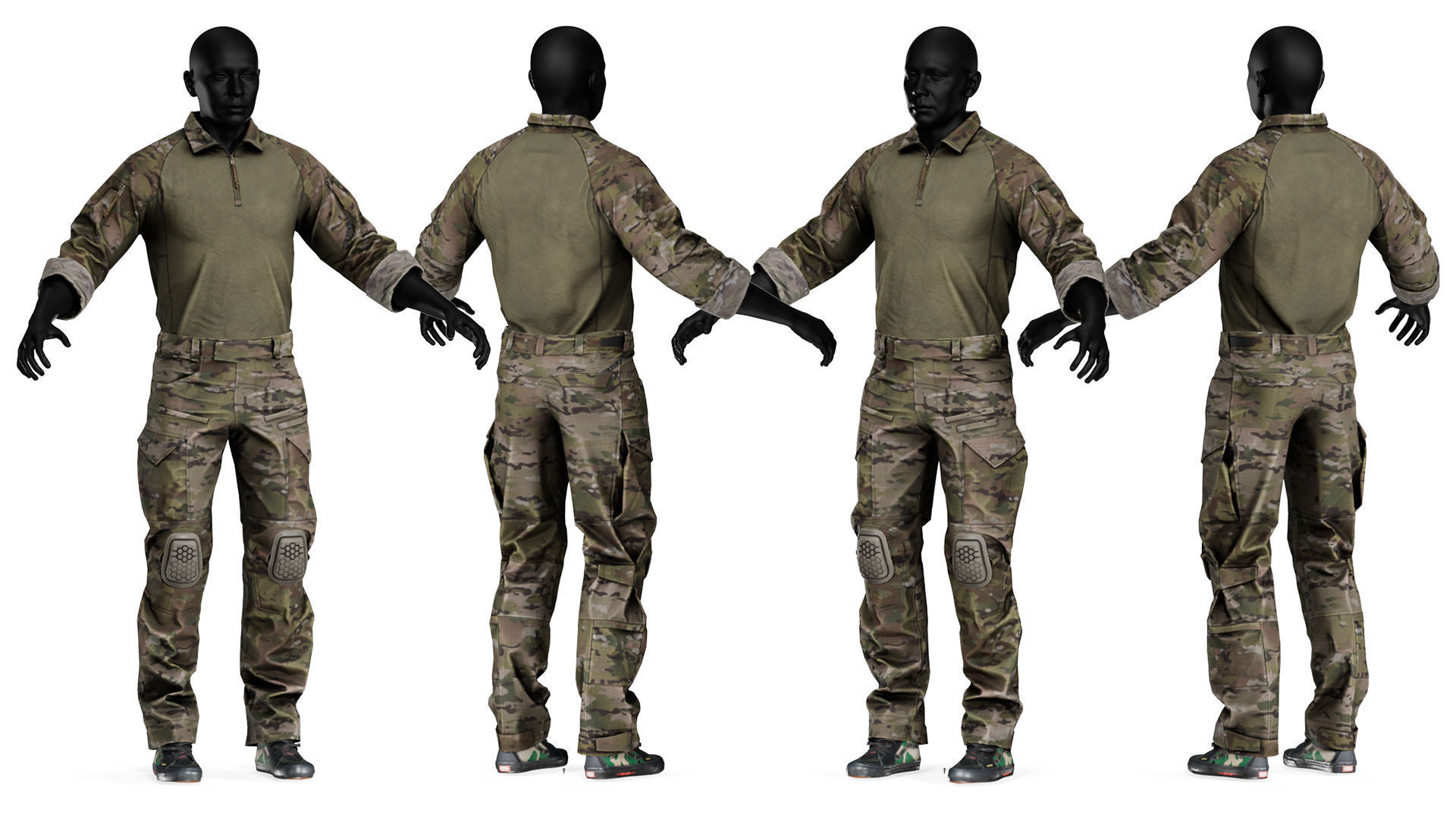 GAME READY RIGGED WESTERN SPECIAL OPERATIONS CHARACTER V4 Low-poly 3D model_10