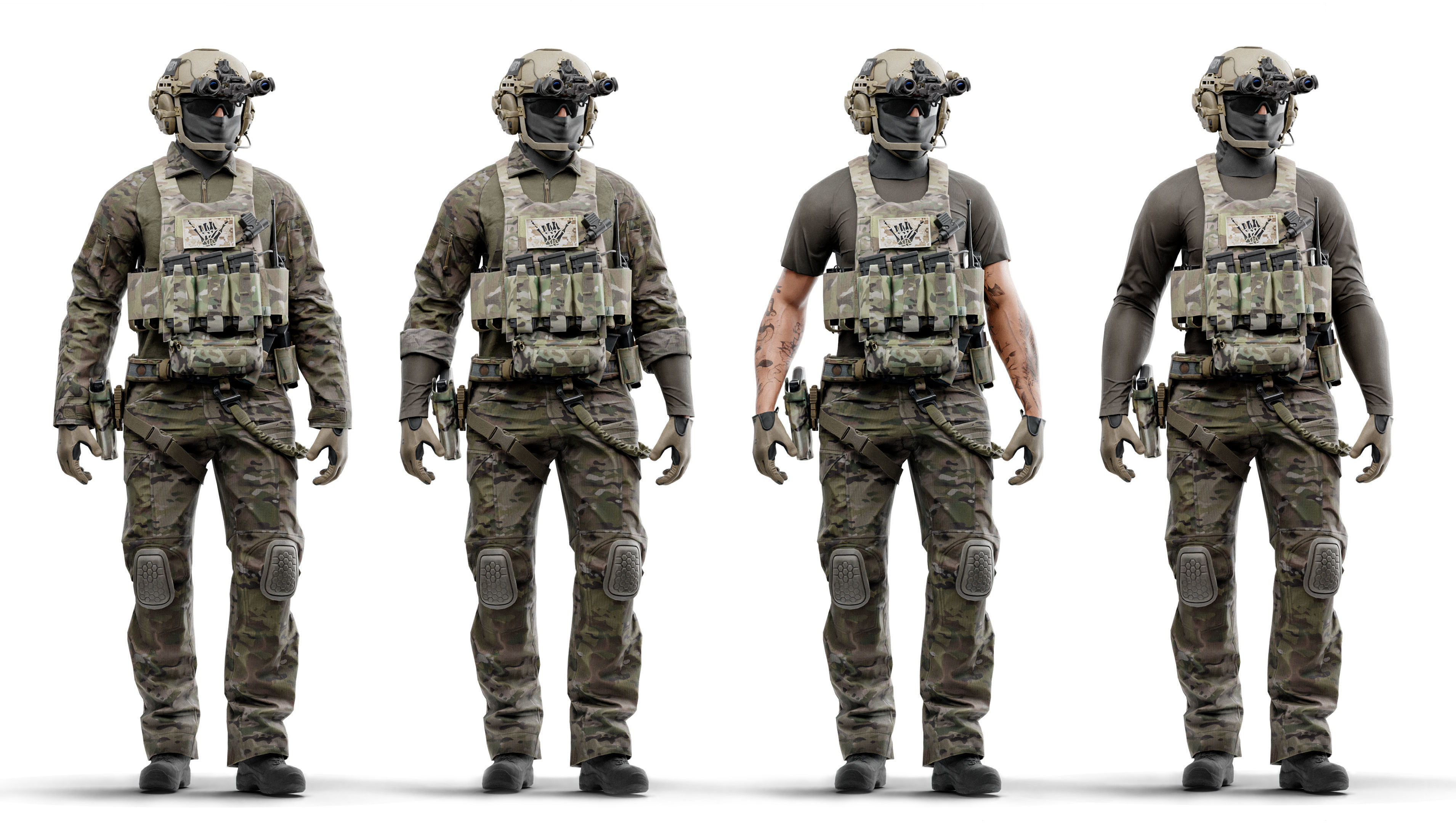 GAME READY RIGGED WESTERN SPECIAL OPERATIONS CHARACTER V4 Low-poly 3D model_1