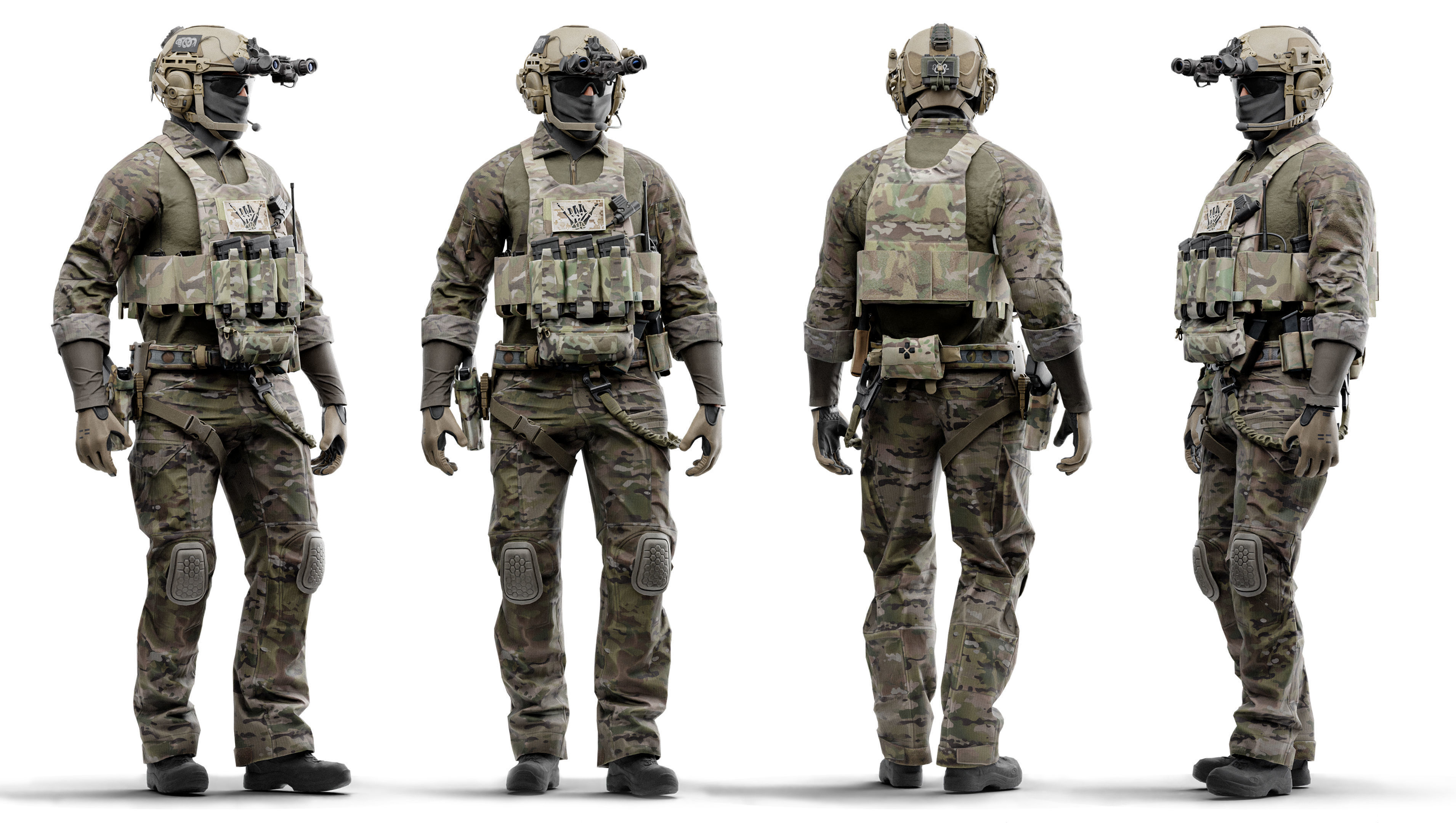 GAME READY RIGGED WESTERN SPECIAL OPERATIONS CHARACTER V4 Low-poly 3D model_3