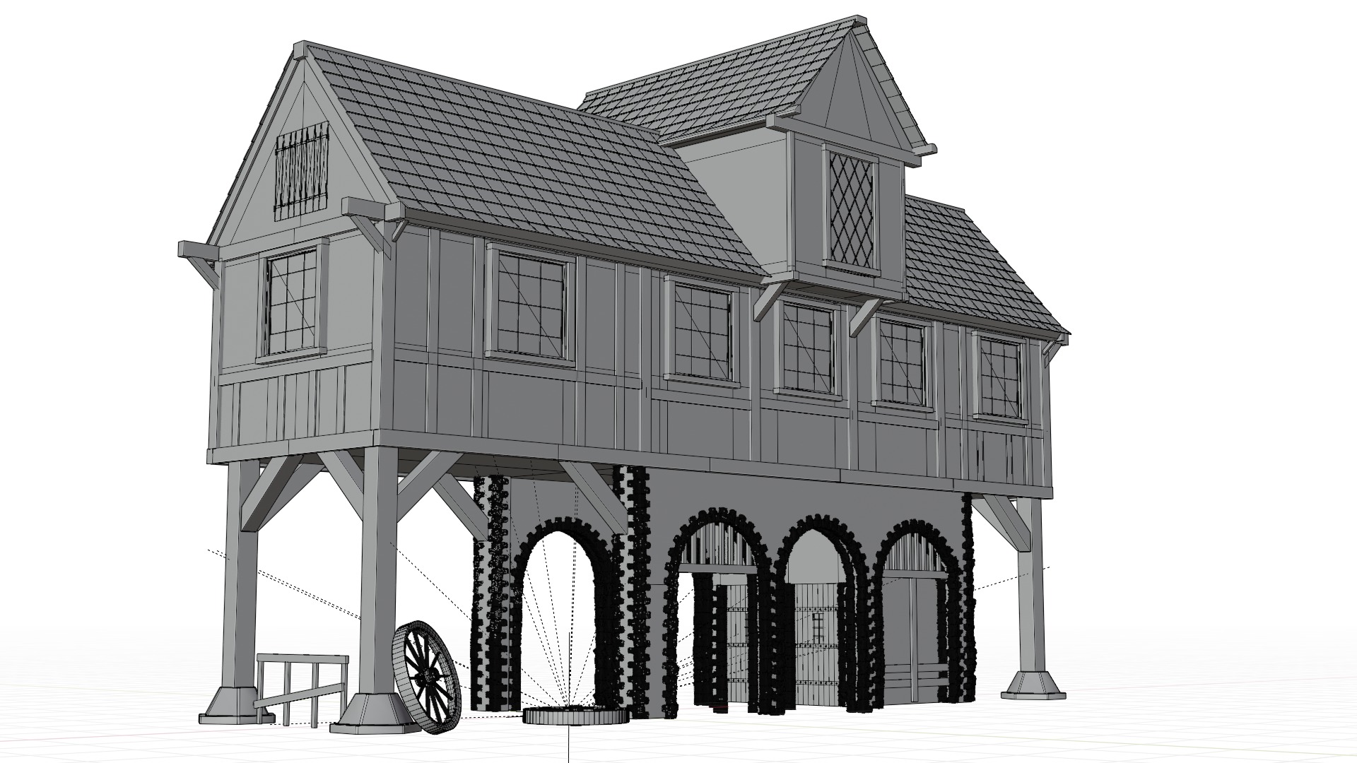 Medieval building 3D model_13