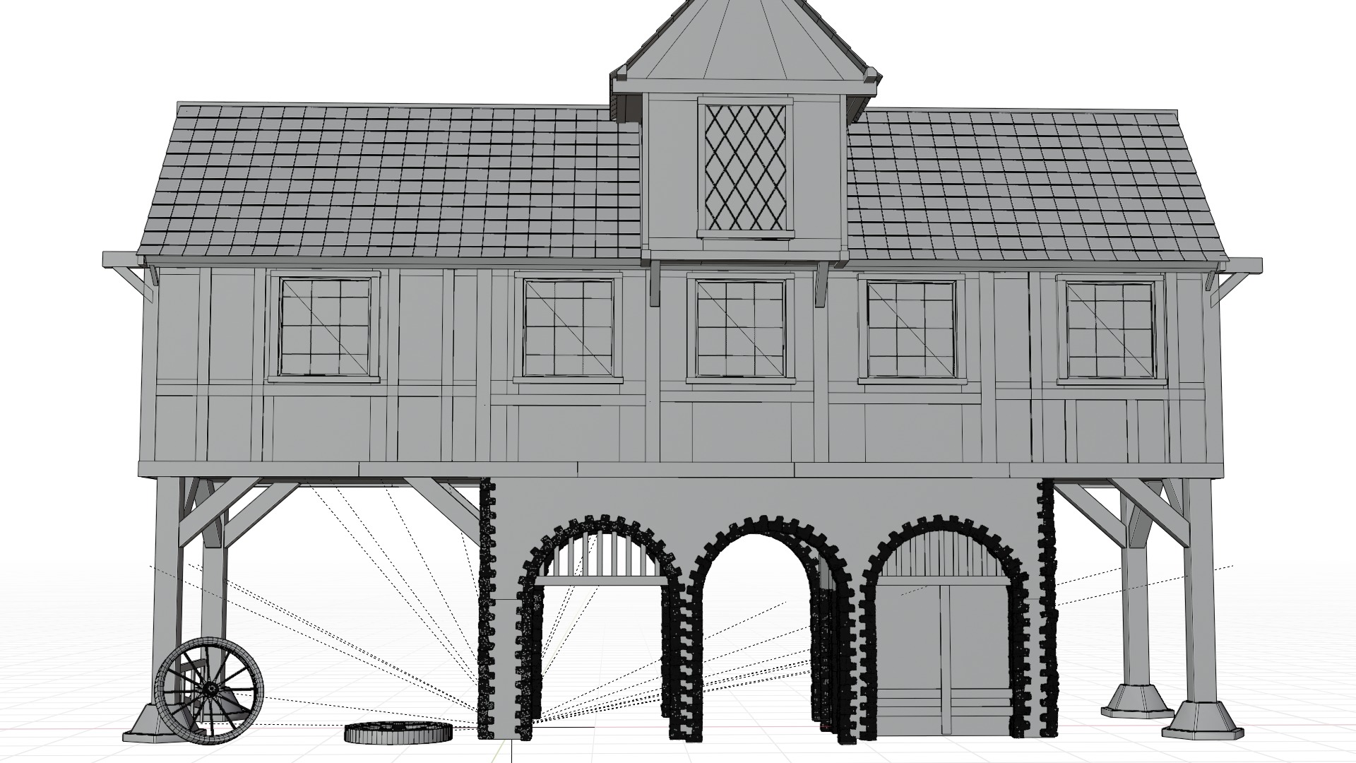 Medieval building 3D model_14