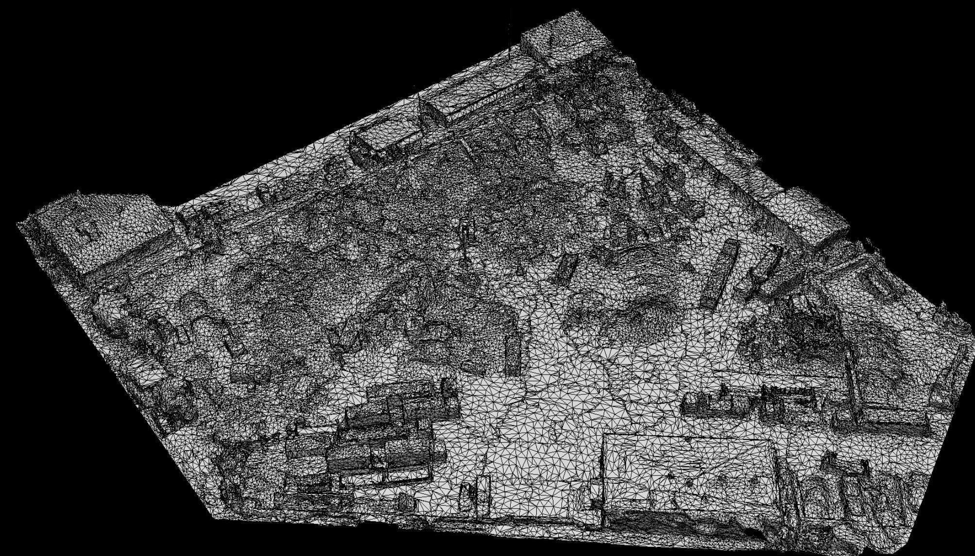 scrapyard wreckage area industrial terrain dronescan Low-poly 3D model_5