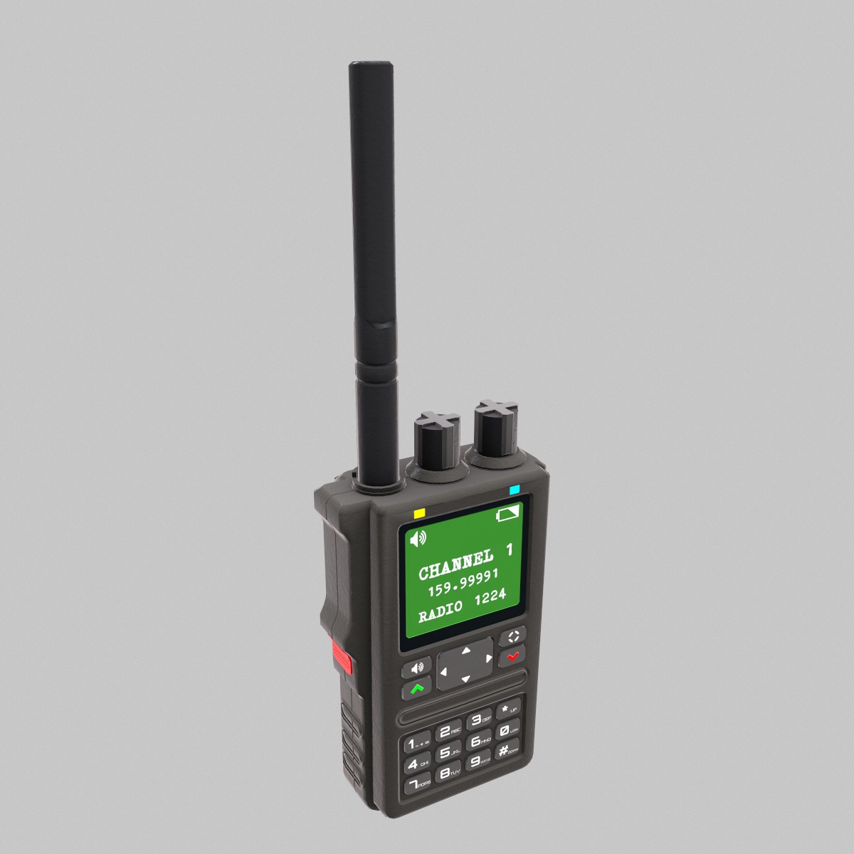Walkie-Talkie Low-Poly Low-poly 3D model_7