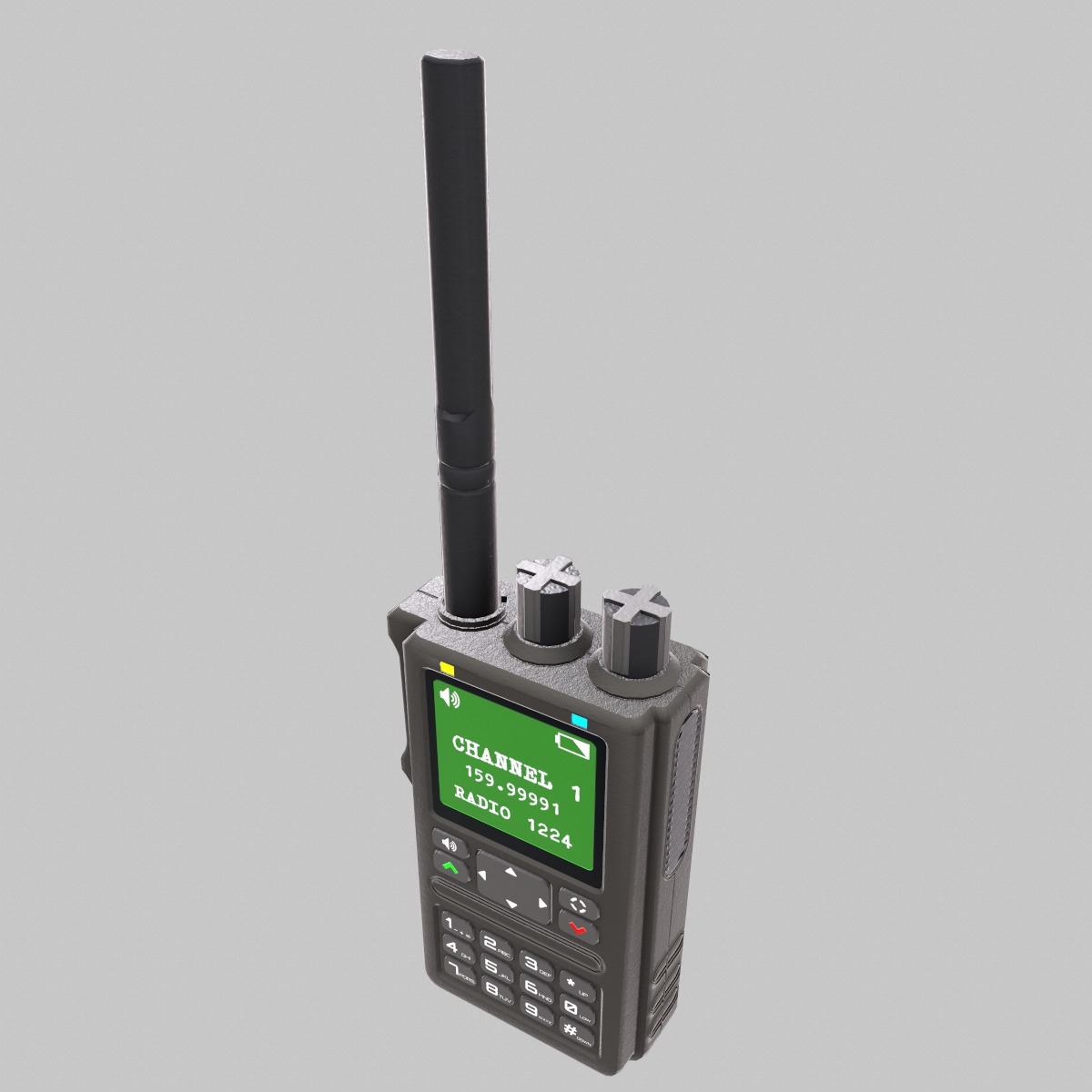Walkie-Talkie Low-Poly Low-poly 3D model_5