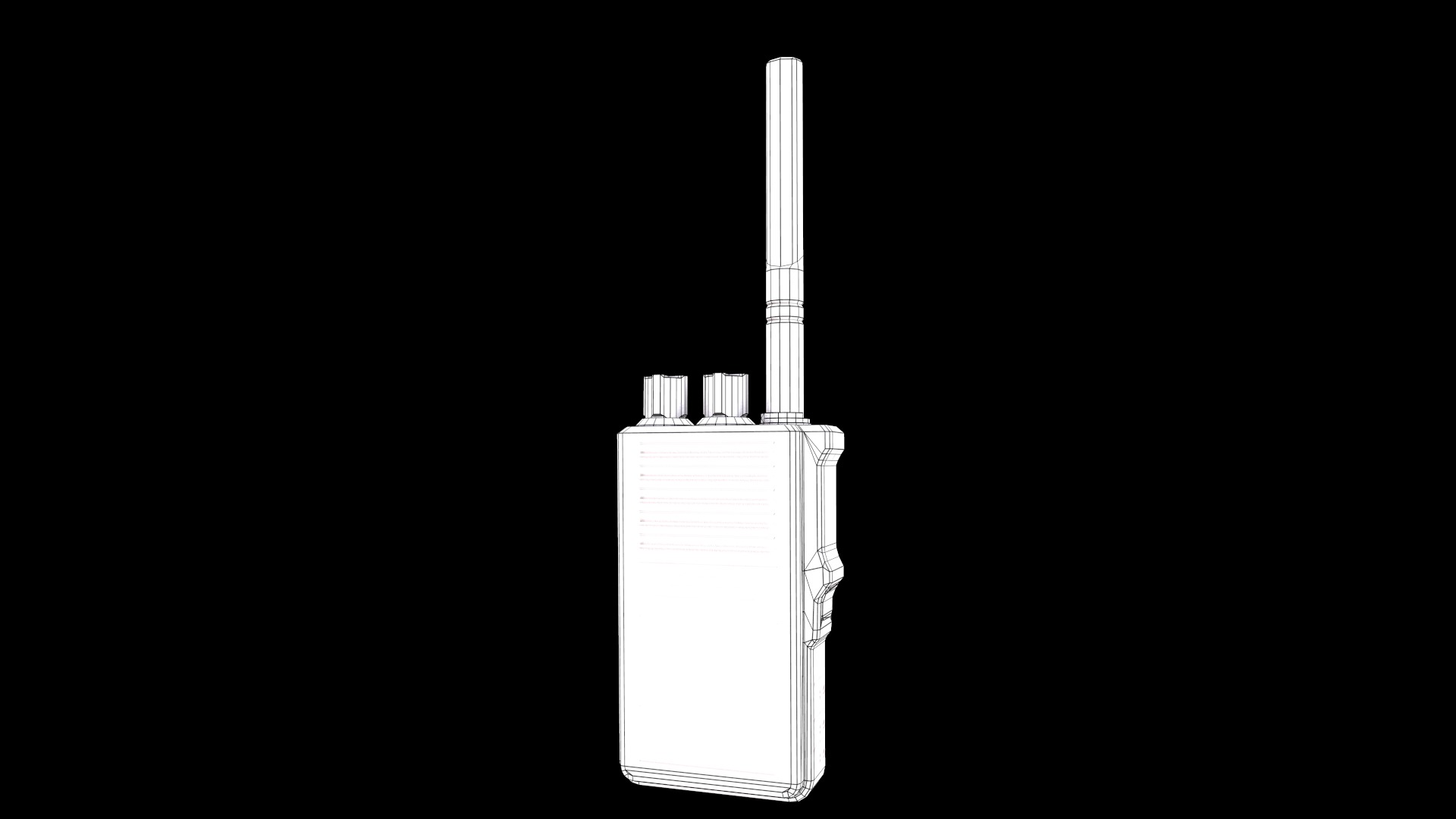Walkie-Talkie Low-Poly Low-poly 3D model_16