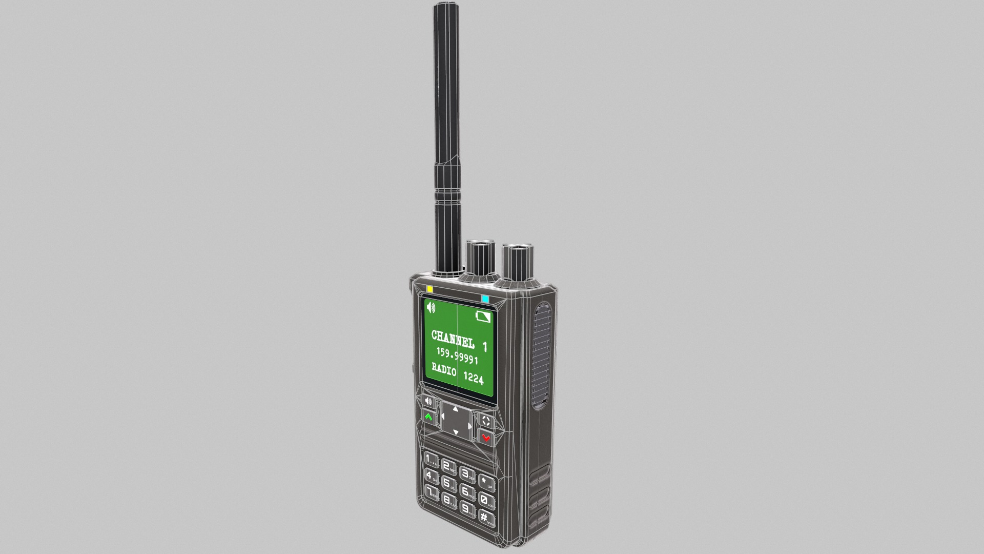 Walkie-Talkie Low-Poly Low-poly 3D model_12