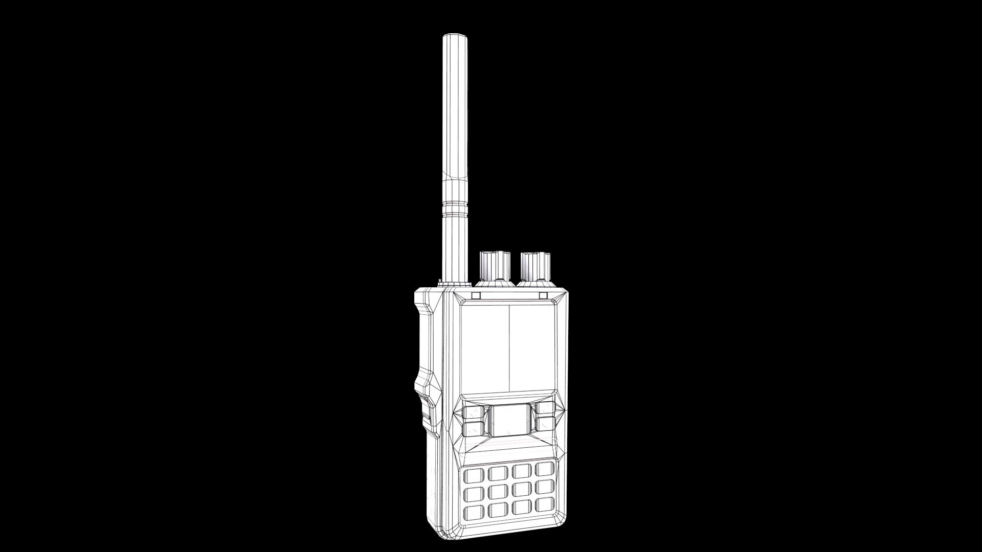 Walkie-Talkie Low-Poly Low-poly 3D model_15
