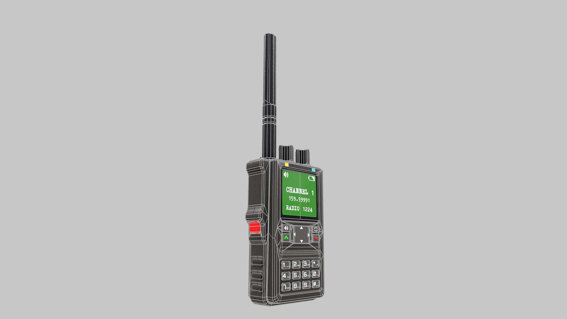 Walkie-Talkie Low-Poly Low-poly 3D model_14