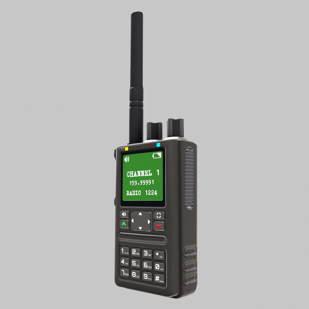 Walkie-Talkie Low-Poly Low-poly 3D model_1