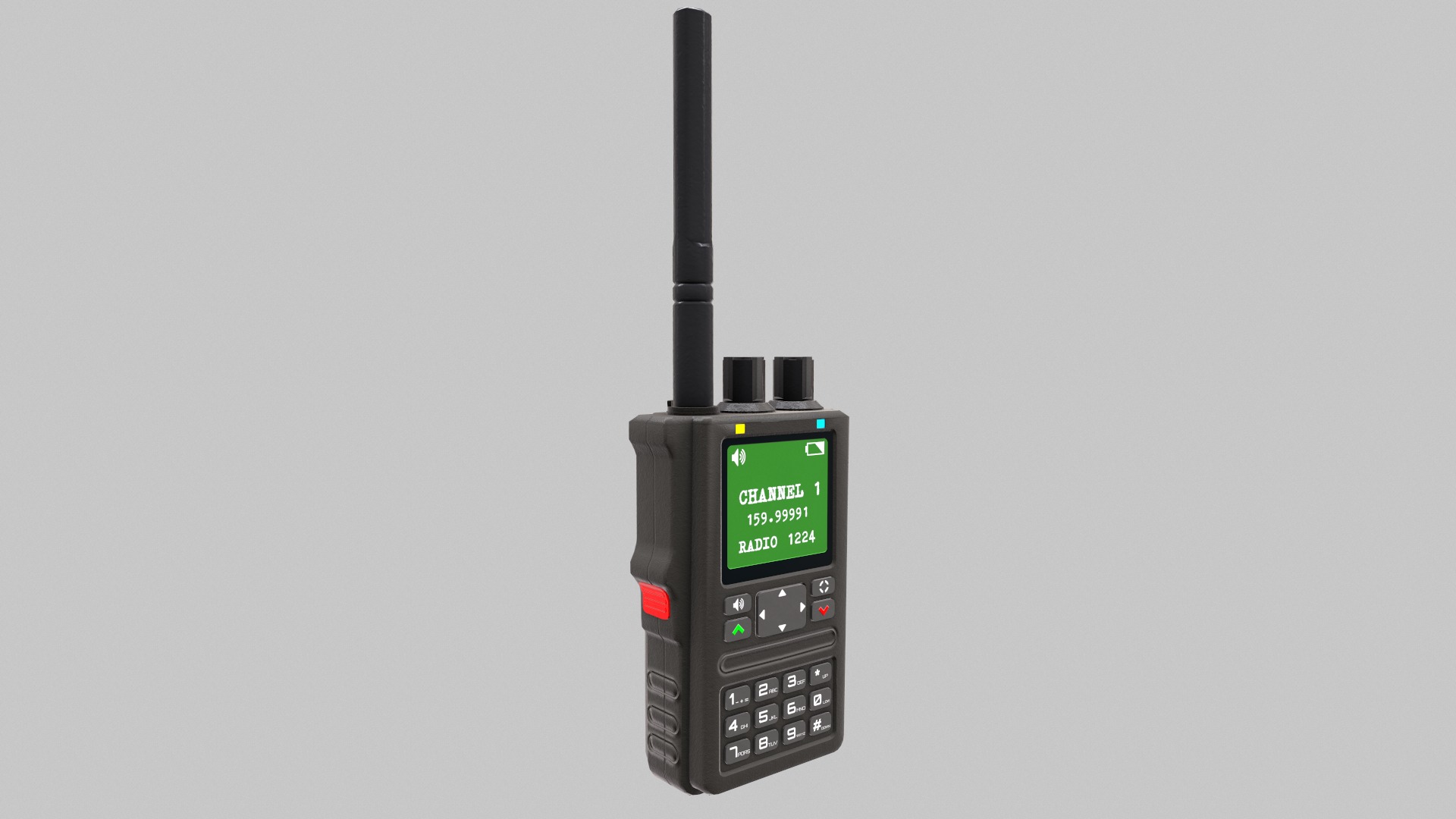 Walkie-Talkie Low-Poly Low-poly 3D model_11