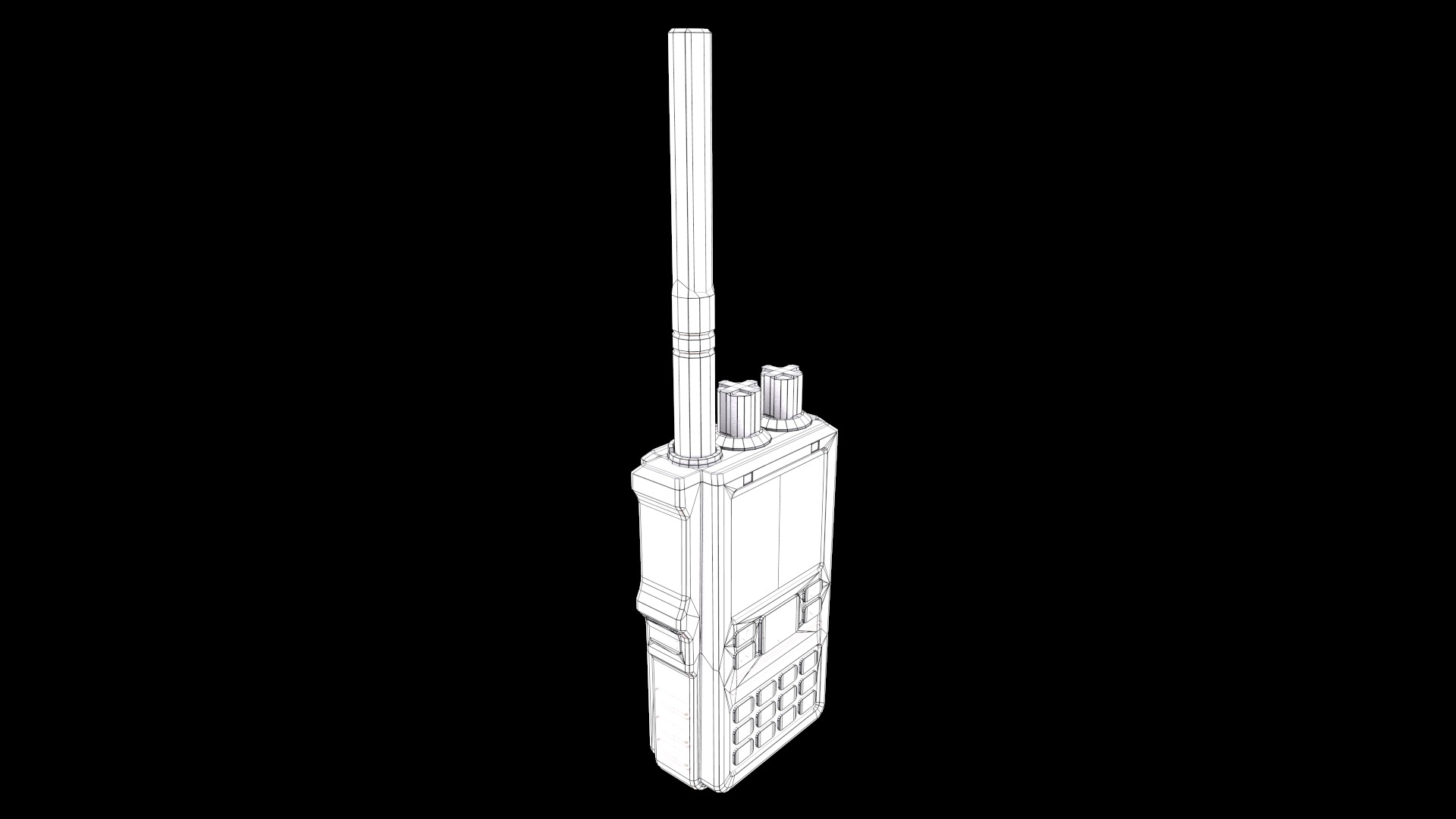 Walkie-Talkie Low-Poly Low-poly 3D model_18