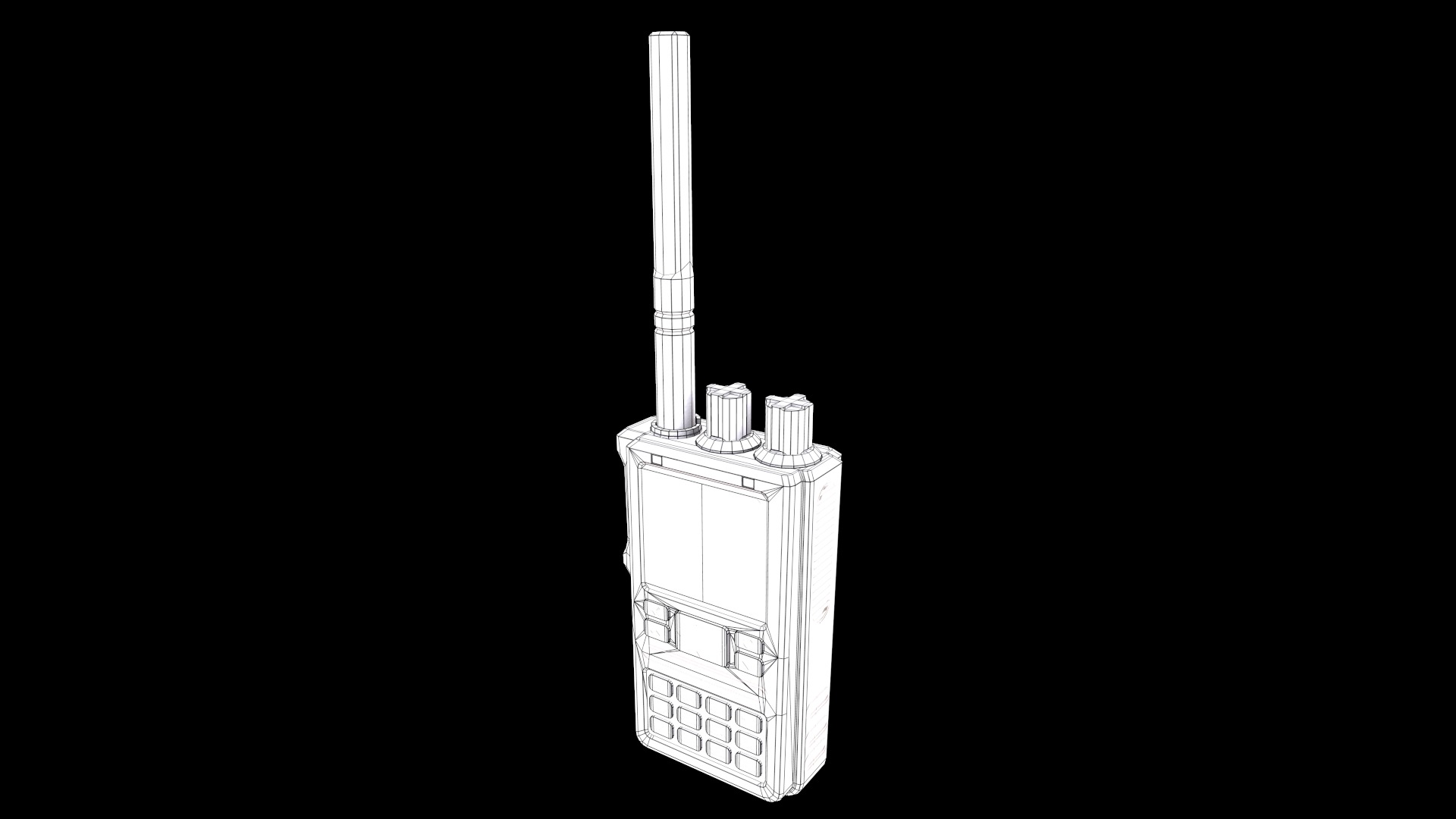 Walkie-Talkie Low-Poly Low-poly 3D model_17