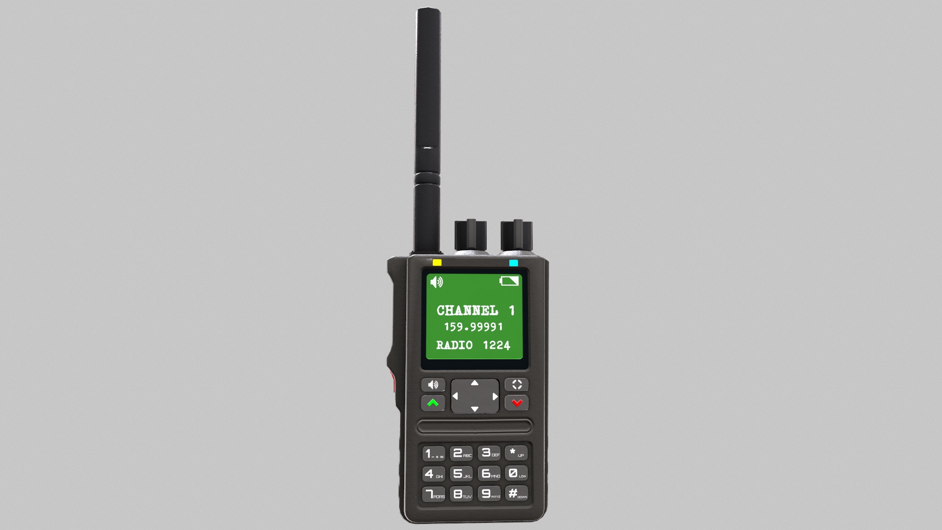 Walkie-Talkie Low-Poly Low-poly 3D model_4
