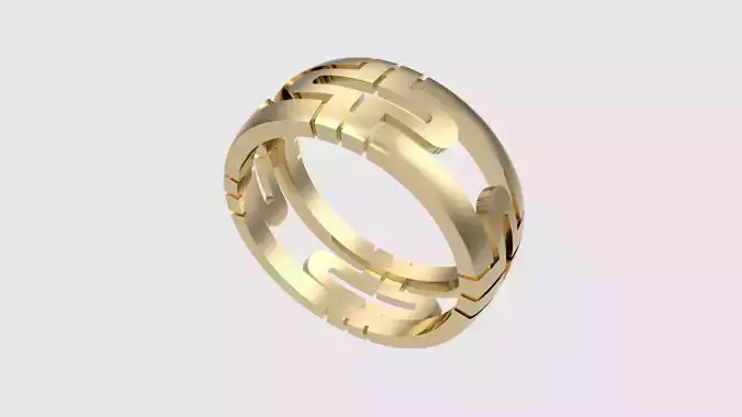 Intricately Designed Thick Wedding Ring JDBCo