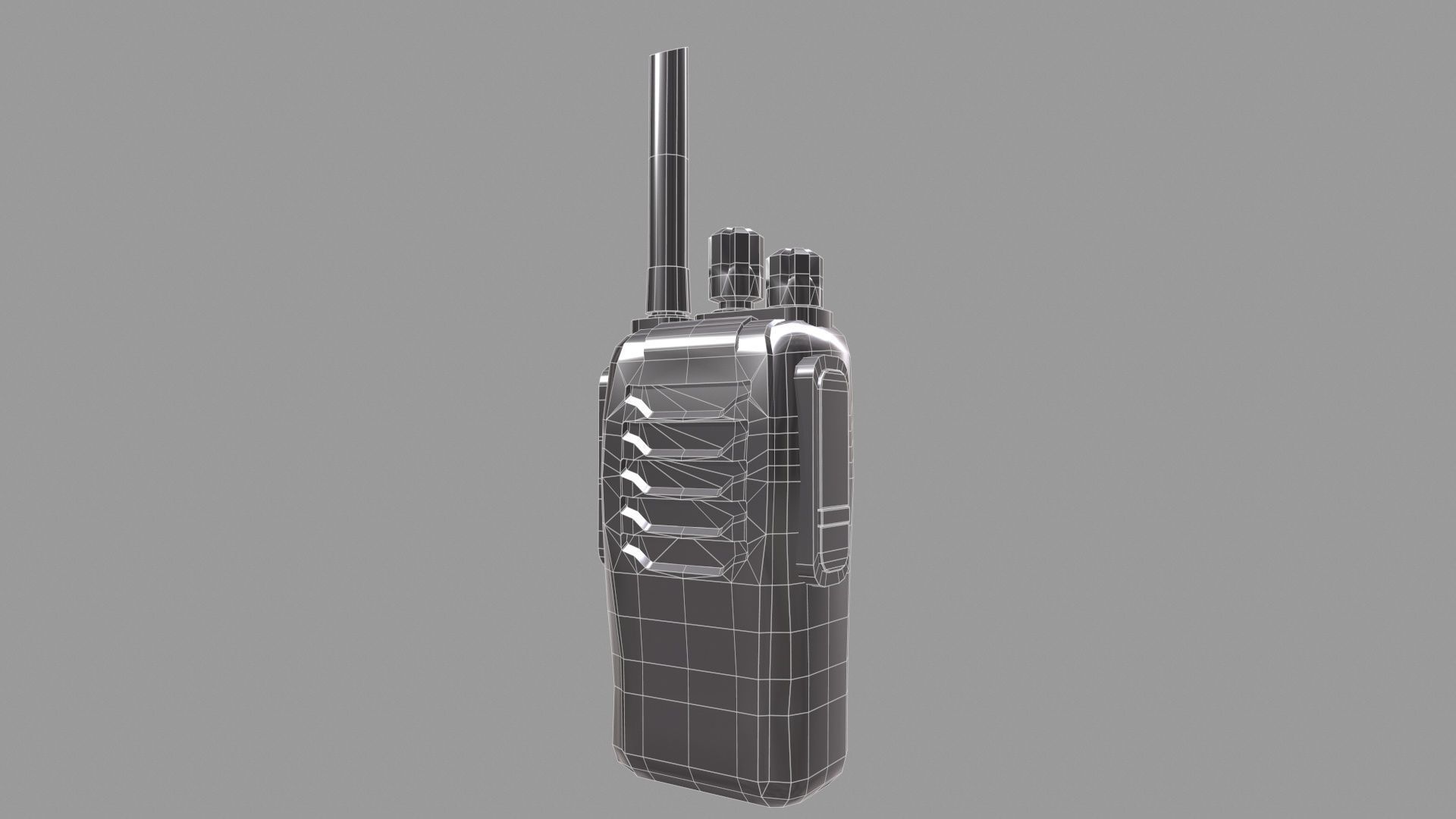 Walkie-Talkie Low-Poly Low-poly 3D model_17