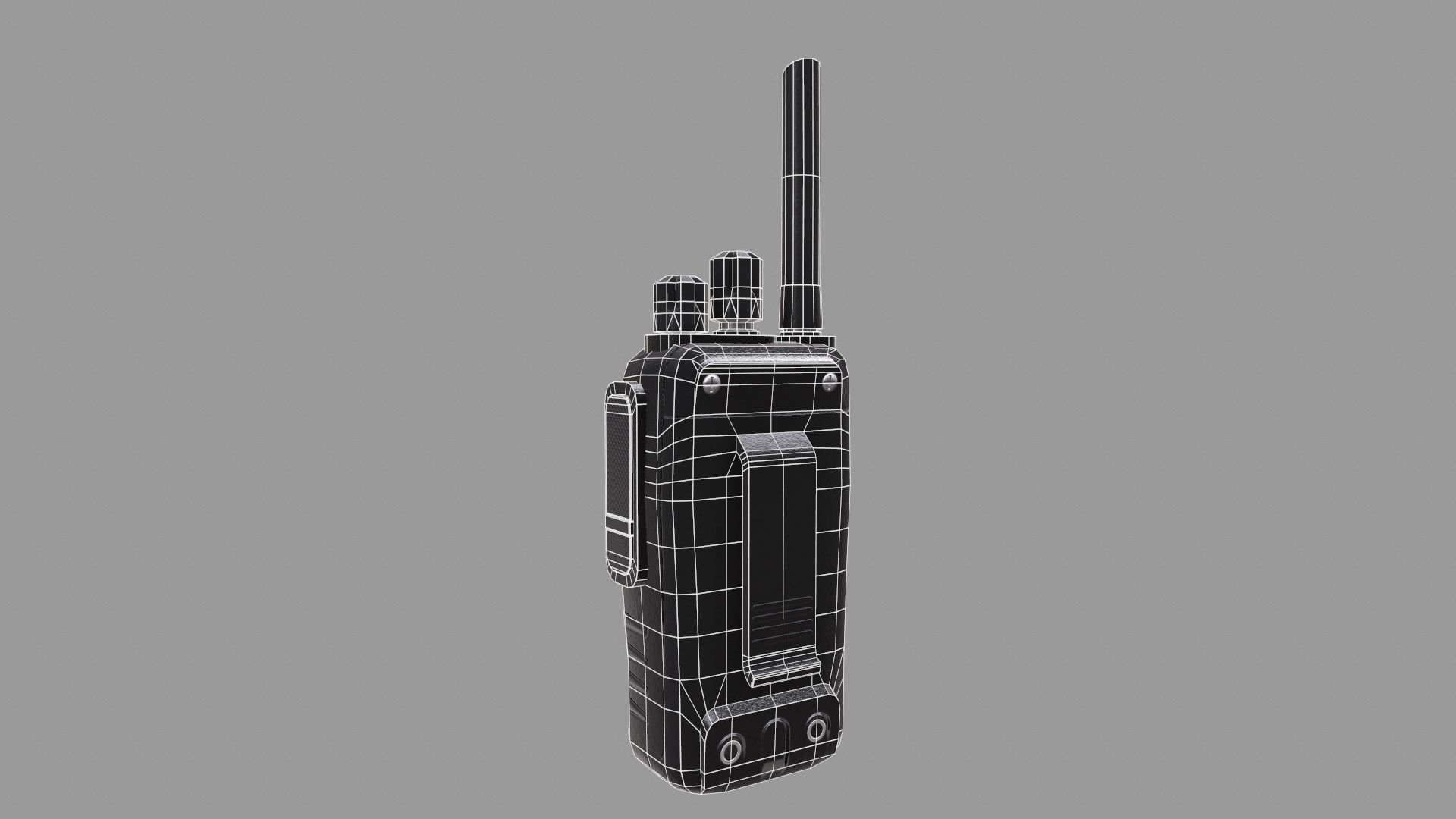 Walkie-Talkie Low-Poly Low-poly 3D model_14