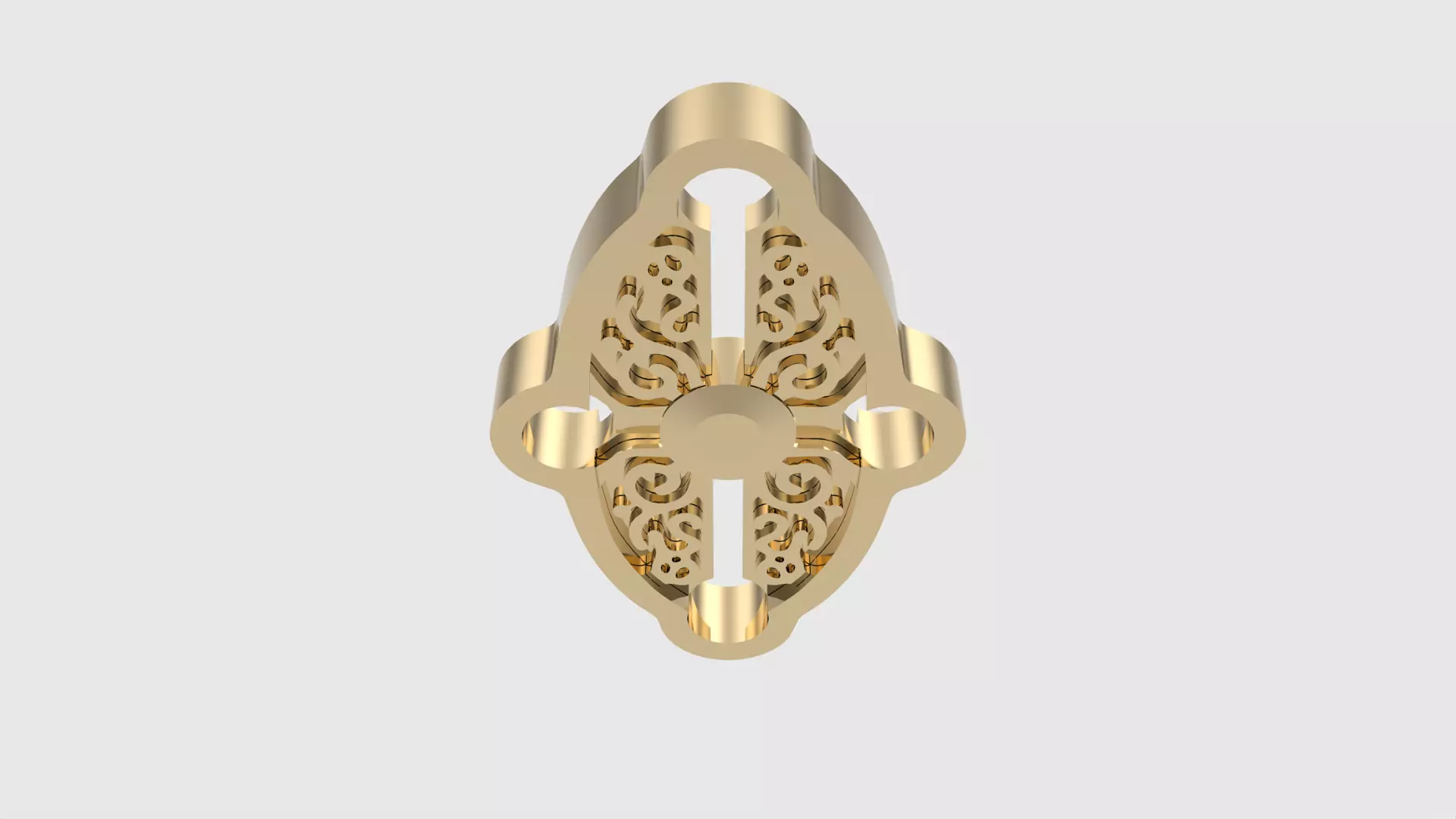 Ornate Floral Jewelry Component JDBCo 3D print model