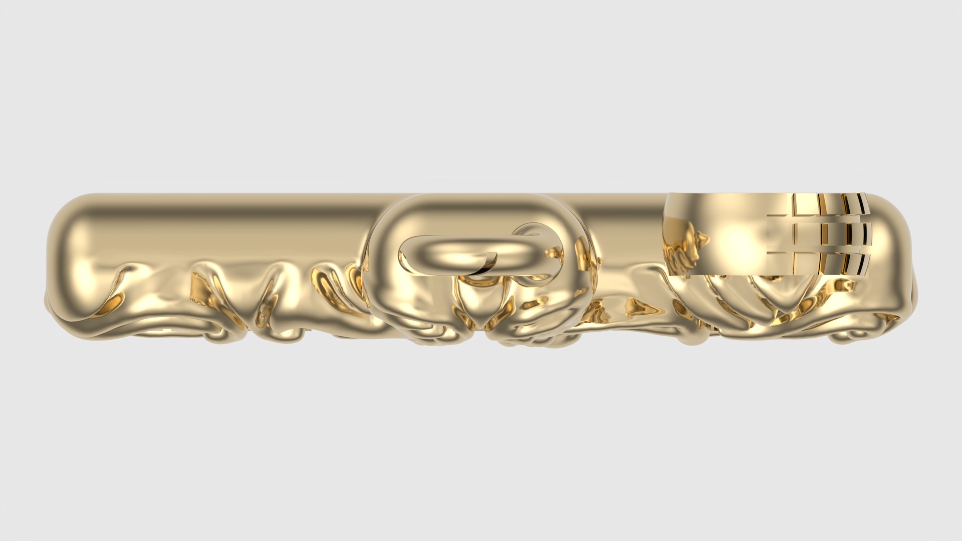 Floral Pattern Cross Pendant JDBCo 3D print model_5