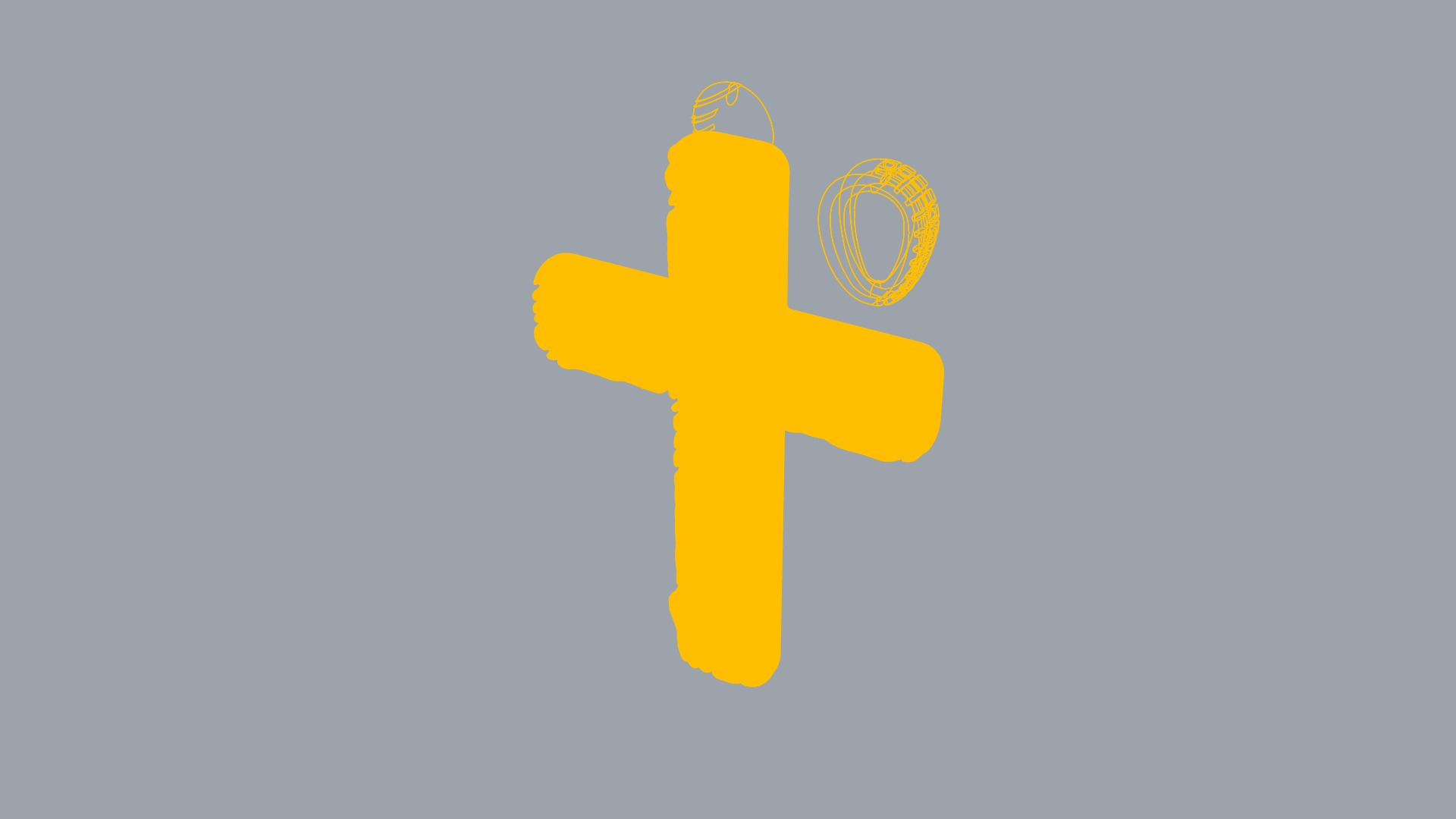 Floral Pattern Cross Pendant JDBCo 3D print model_7