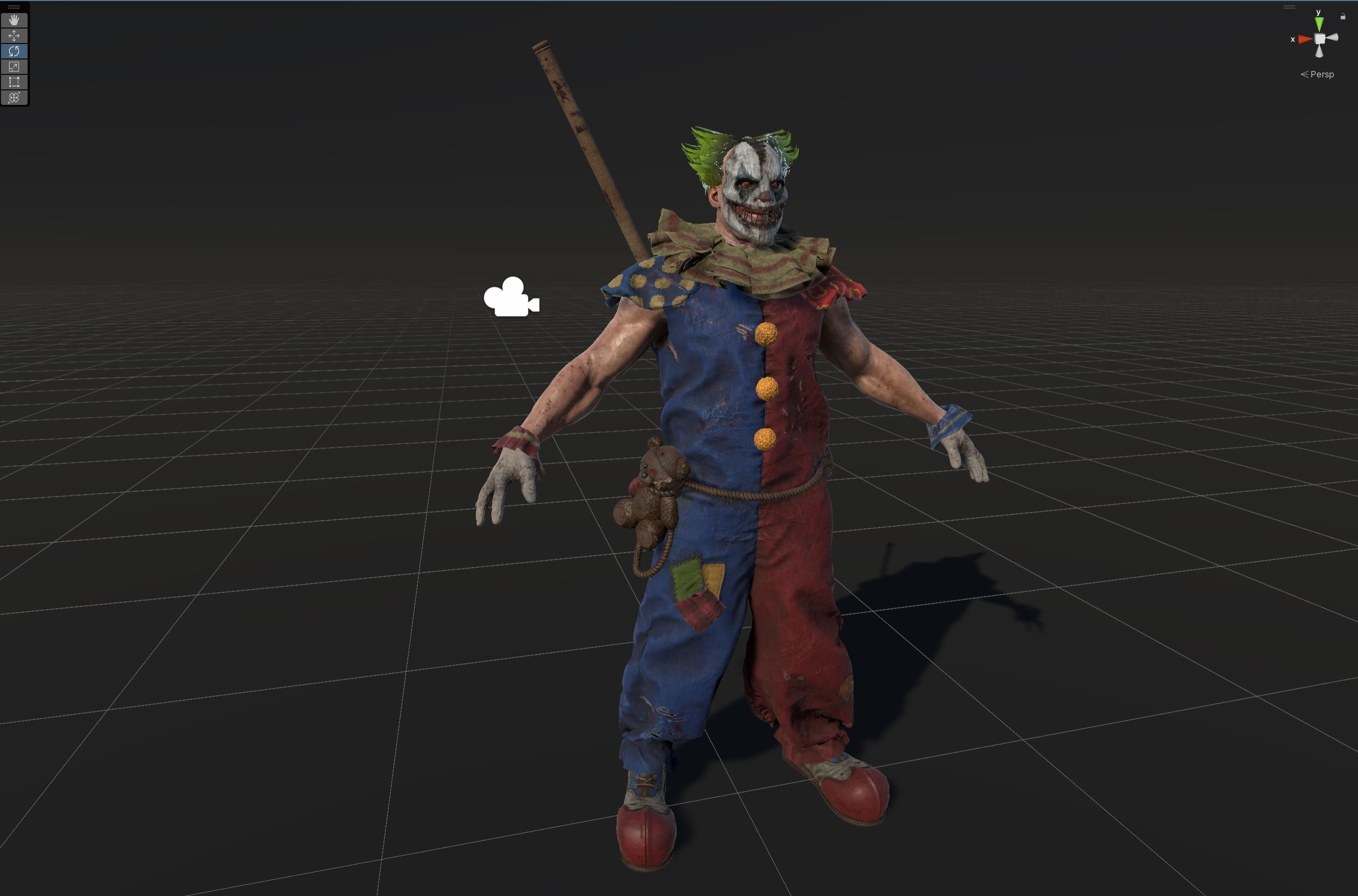 Zombie Clown Low-poly 3D model_39