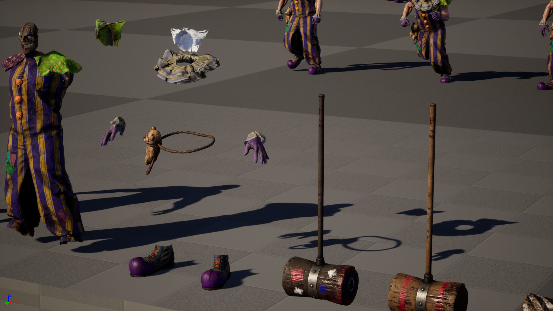 Zombie Clown Low-poly 3D model_33