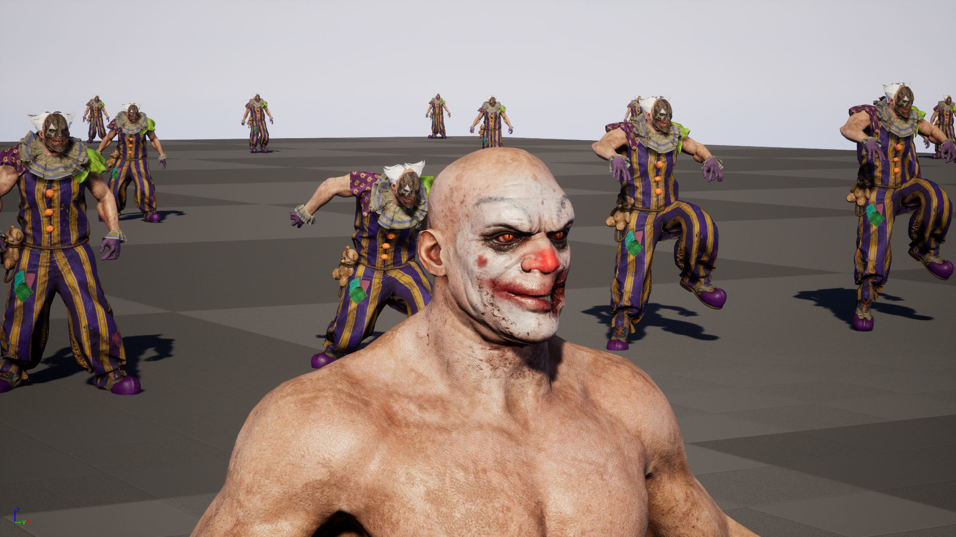Zombie Clown Low-poly 3D model_34
