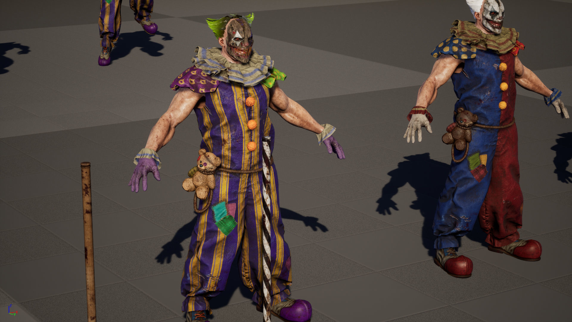 Zombie Clown Low-poly 3D model_36