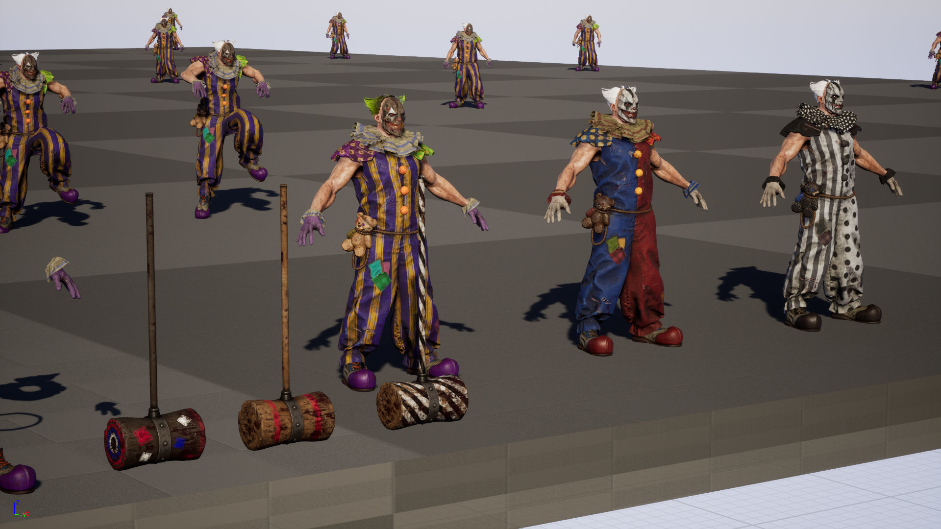 Zombie Clown Low-poly 3D model_35