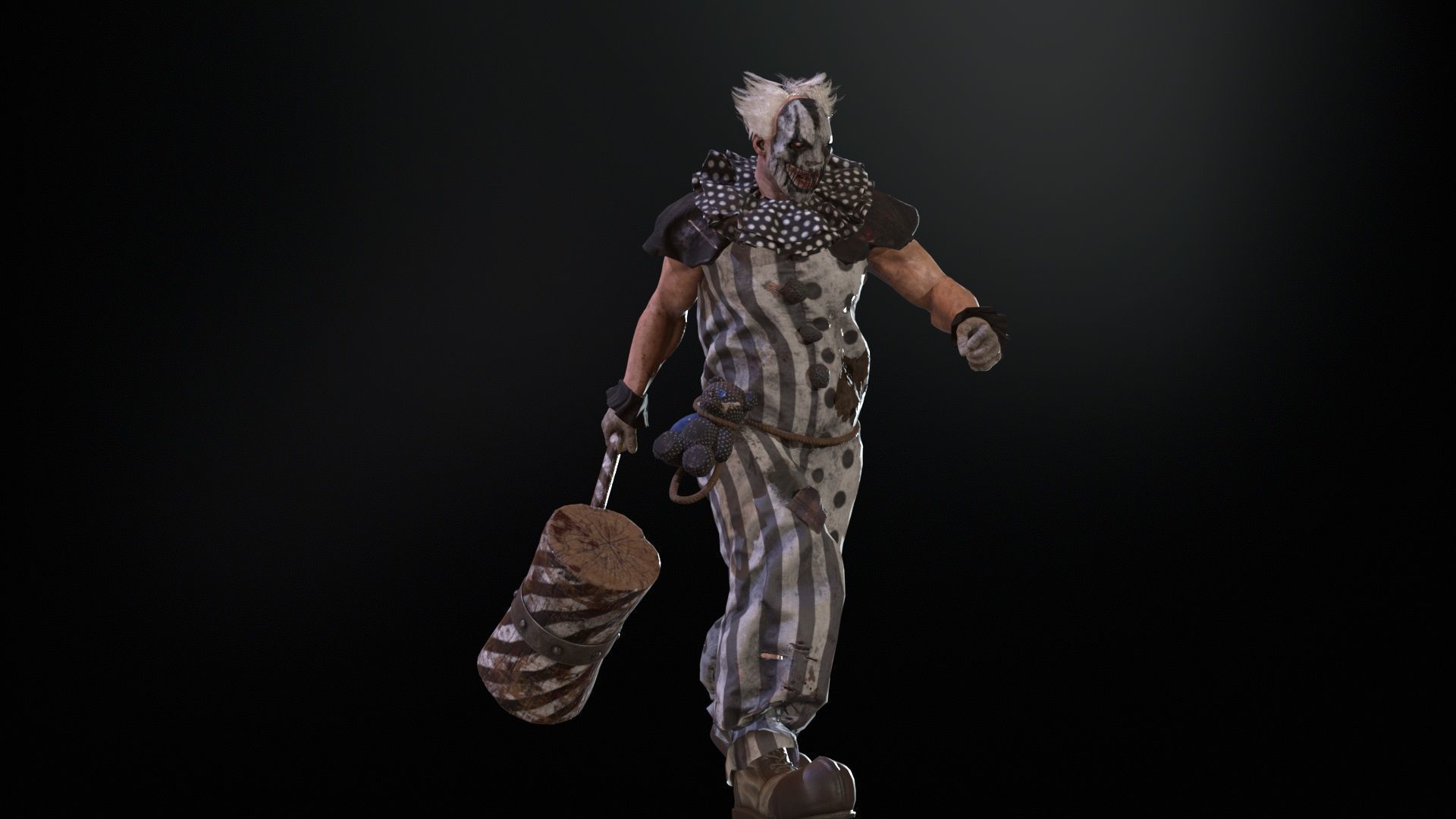 Zombie Clown Low-poly 3D model_23