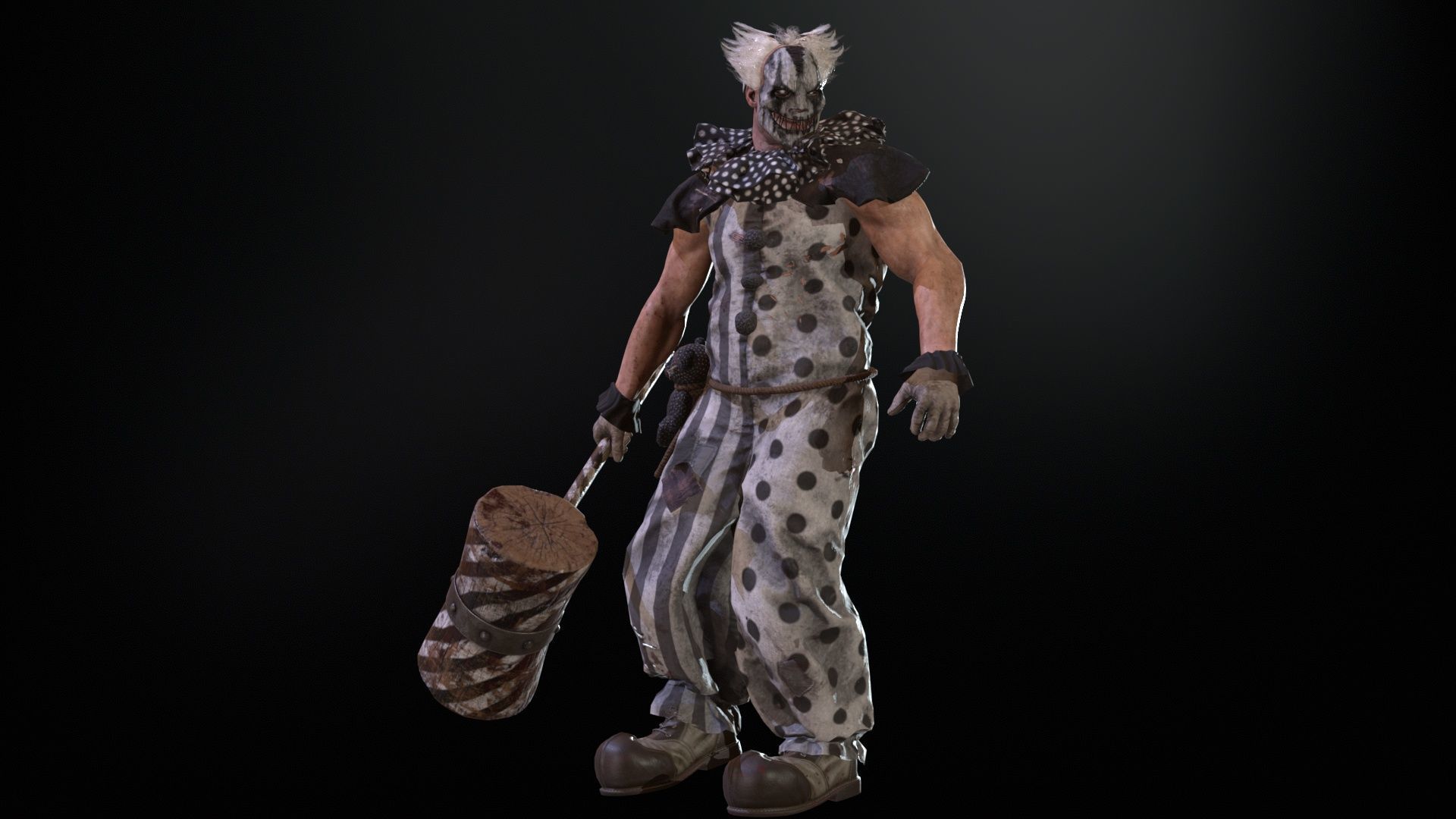 Zombie Clown Low-poly 3D model_24