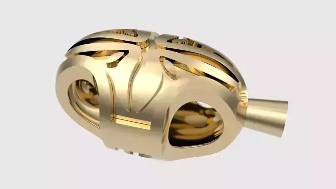 Intricate Chain Link with Pattern JDBCo 3D print model