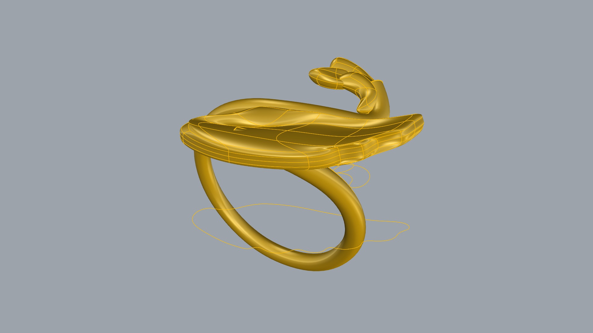 Swan-Shaped Elegant Ring JDBCo 3D print model_6