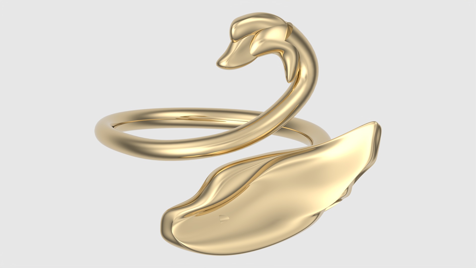 Swan-Shaped Elegant Ring JDBCo 3D print model_5